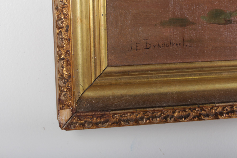 Josephine E. Bradstreet Oil on Canvas of Apples