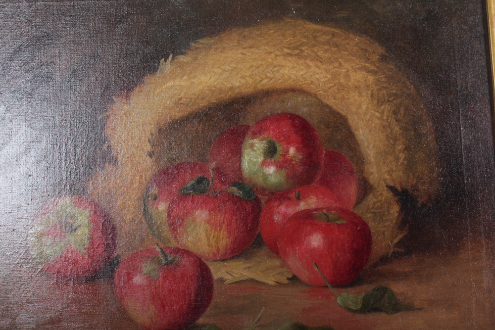 Josephine E. Bradstreet Oil on Canvas of Apples