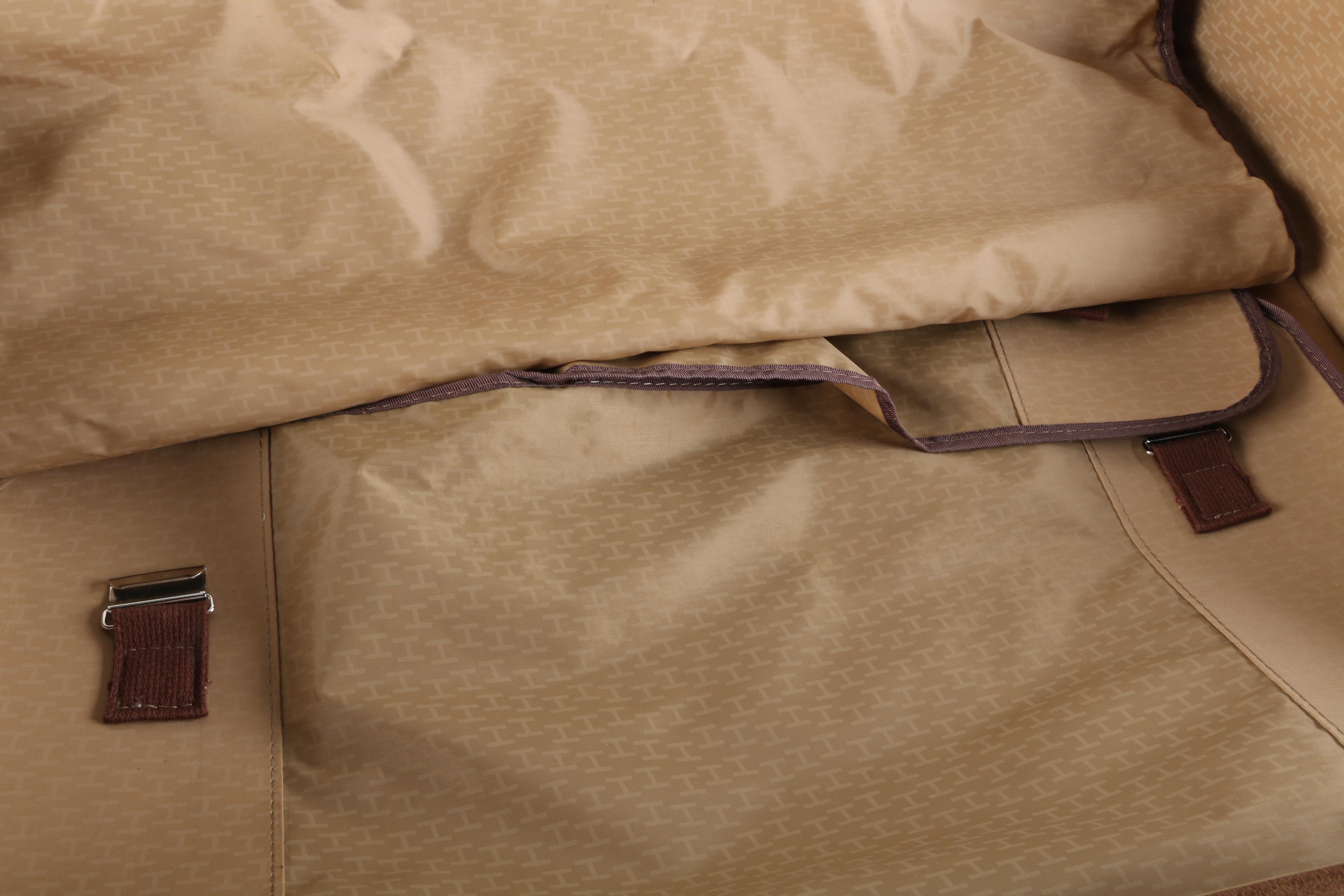 Vintage Hartmann Brown Suede Hardcover Suitcase with Signature Lining