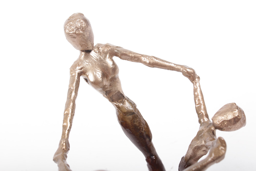 Dave Rizzo Signed Bronze Sculpture of Family