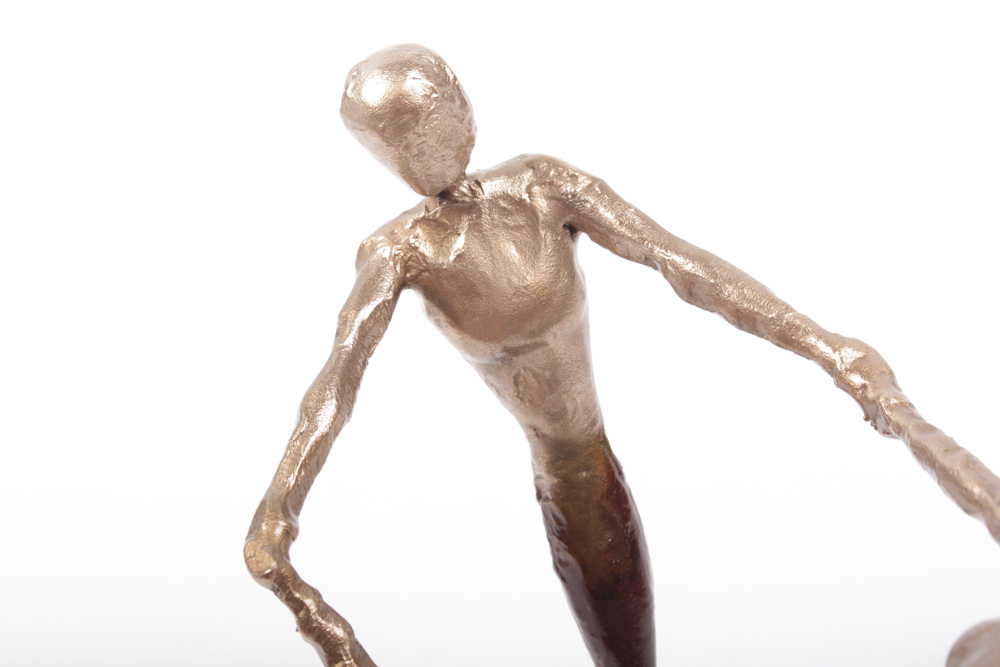 Dave Rizzo Signed Bronze Sculpture of Family