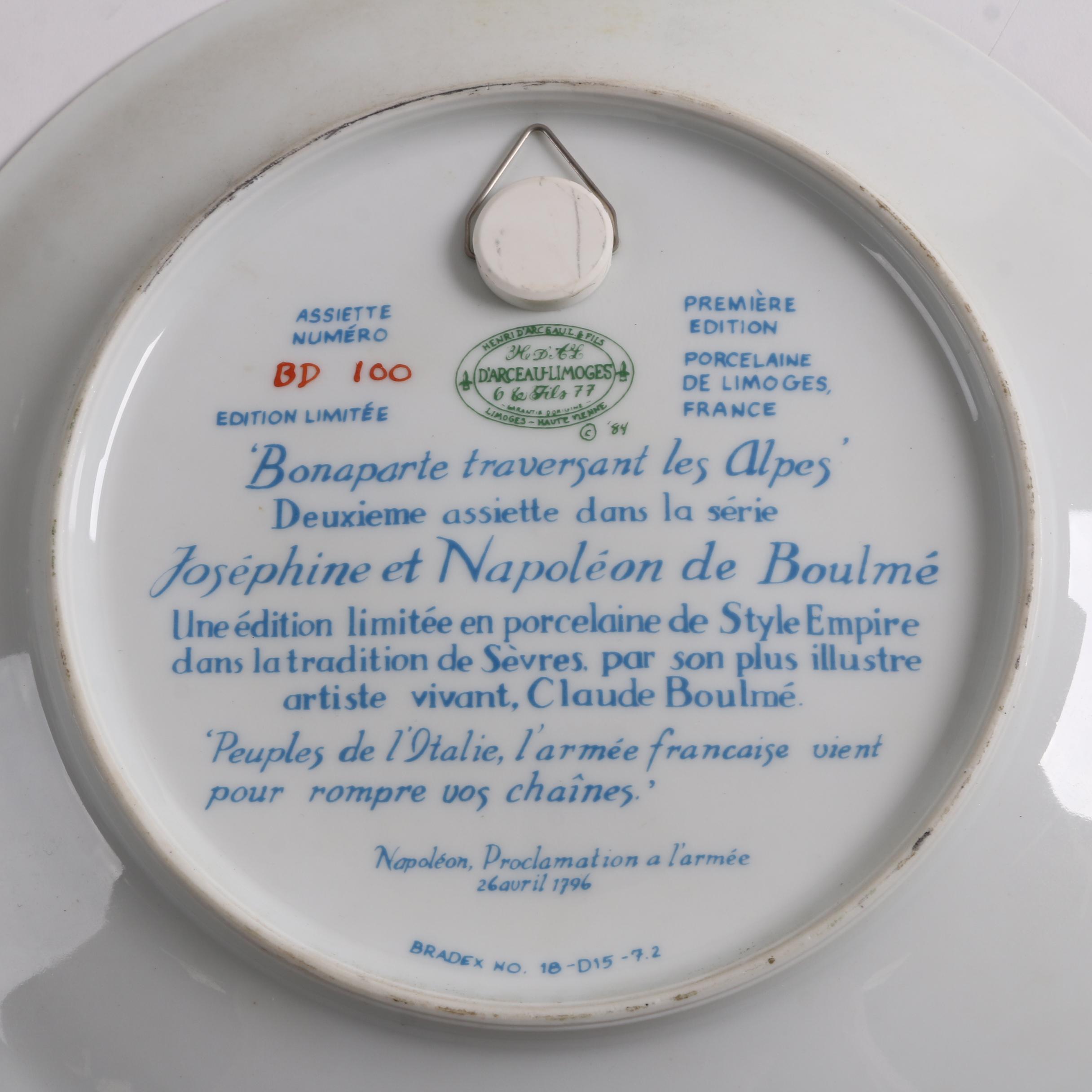 D'Arceau-Limoges Porcelain Collector Plates featuring Napoleon and Josephine