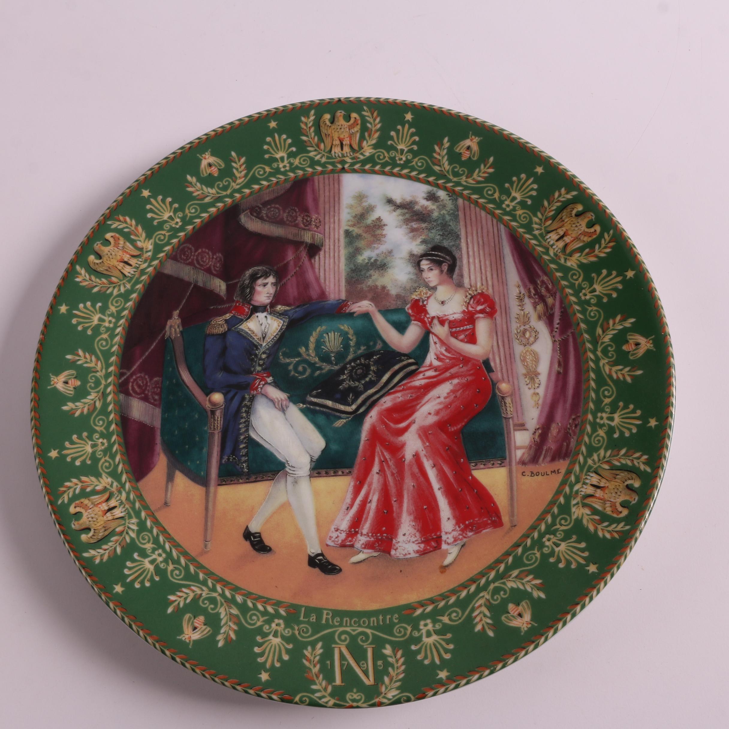 D'Arceau-Limoges Porcelain Collector Plates featuring Napoleon and Josephine