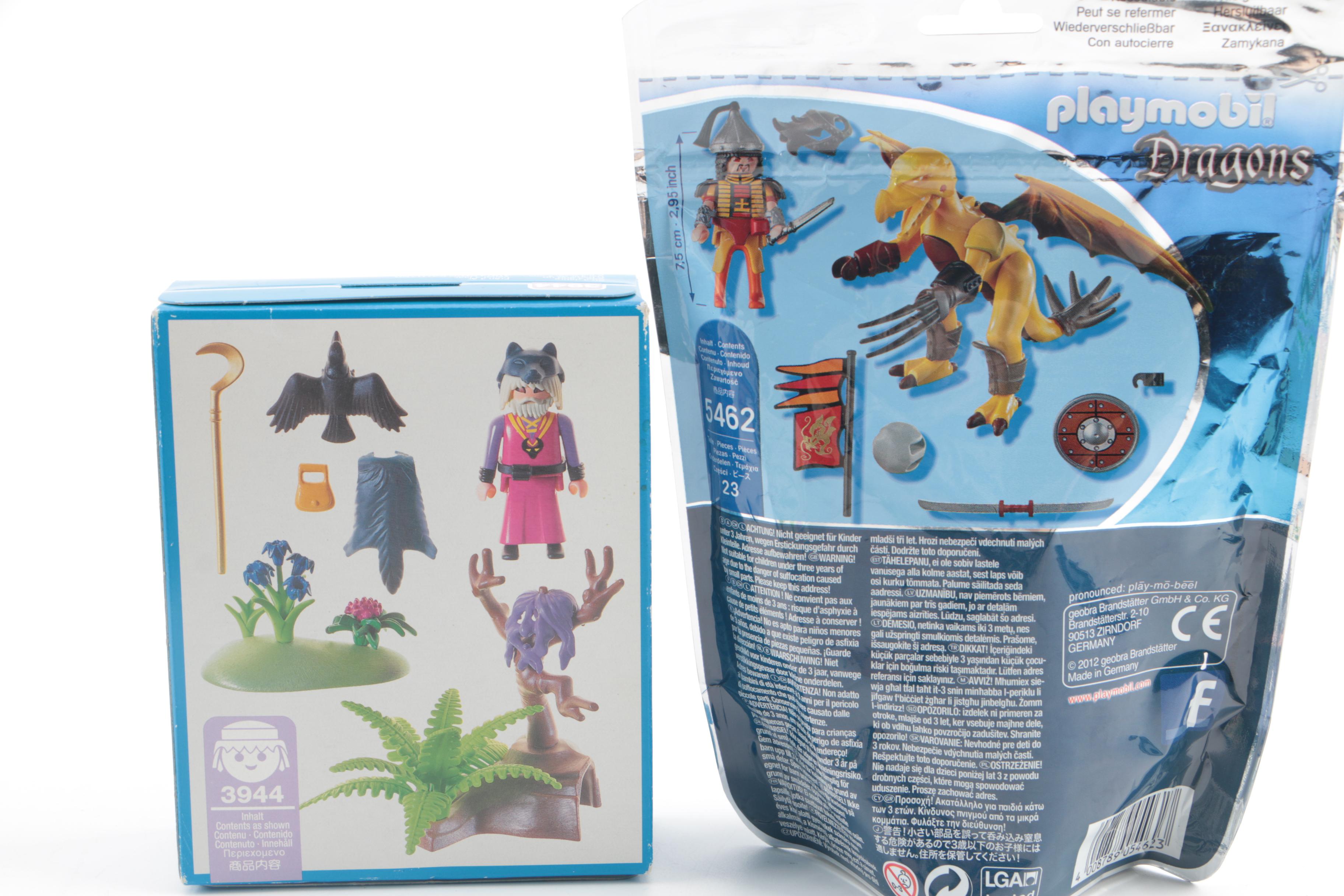 Playmobil Fantasy Themed Sets Including Magic Tree and Castle Dragon