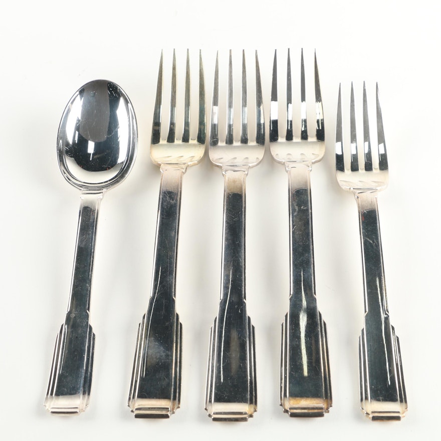 Ricci Argentieri Italian "Art Deco" Stainless Steel Flatware