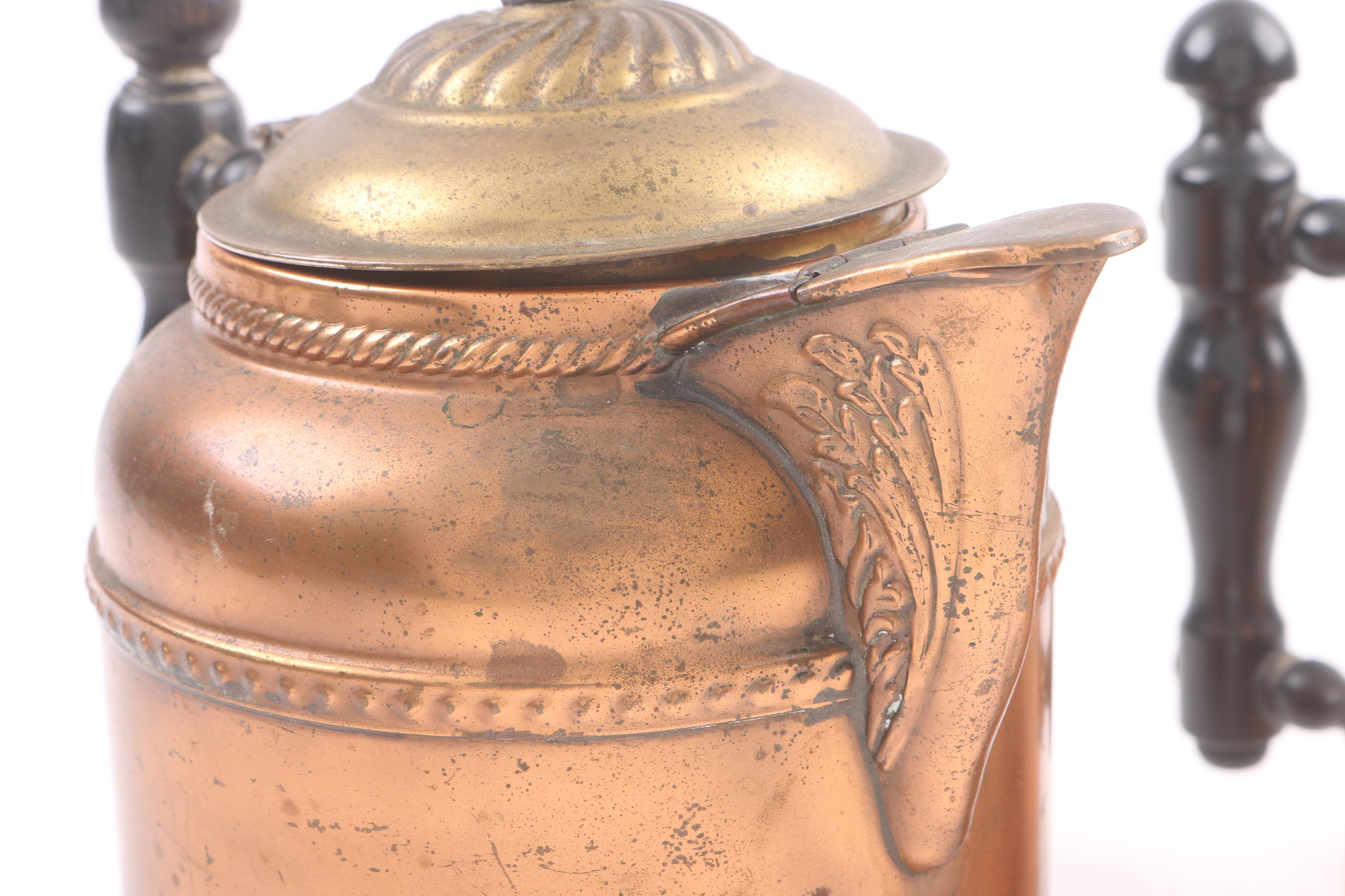 Vintage Cooper Kettles Including Repoussé Designs