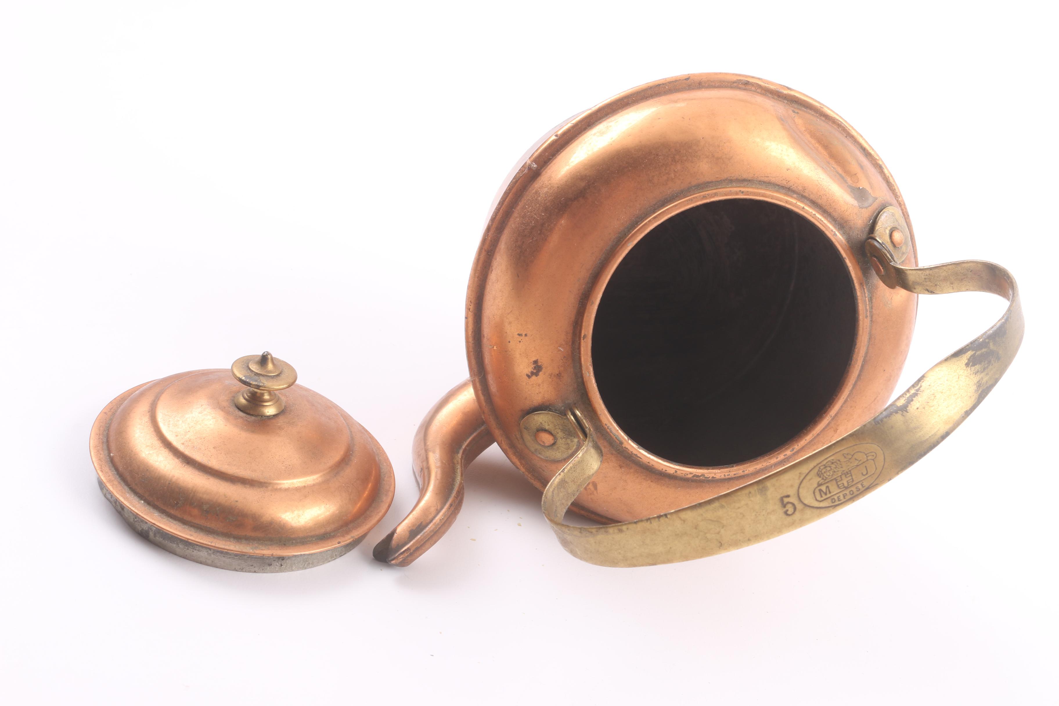 Vintage Cooper Kettles Including Repoussé Designs