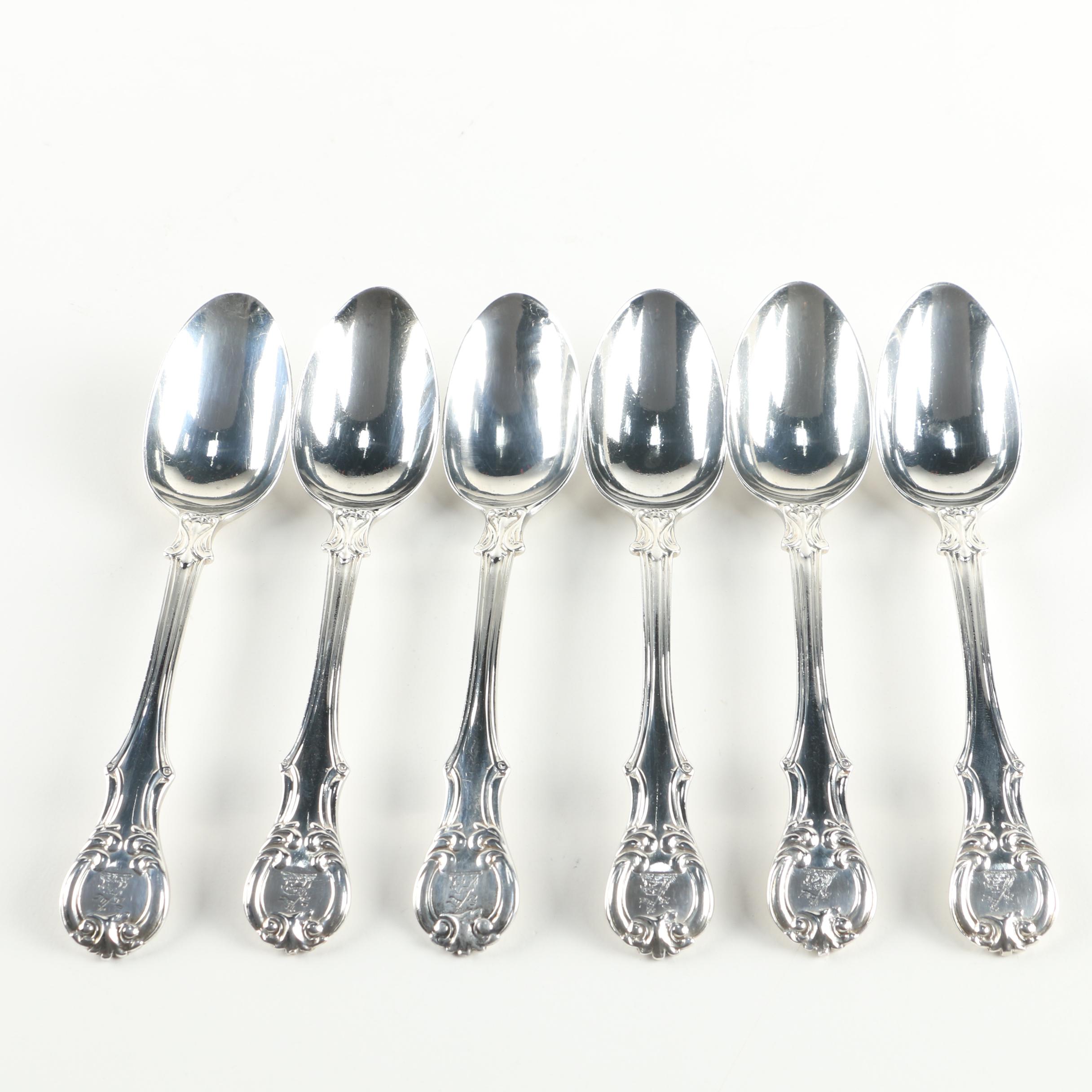 Mid-19th Century Samuel Hayne & Dudley Cater English Sterling Silver Teaspoons