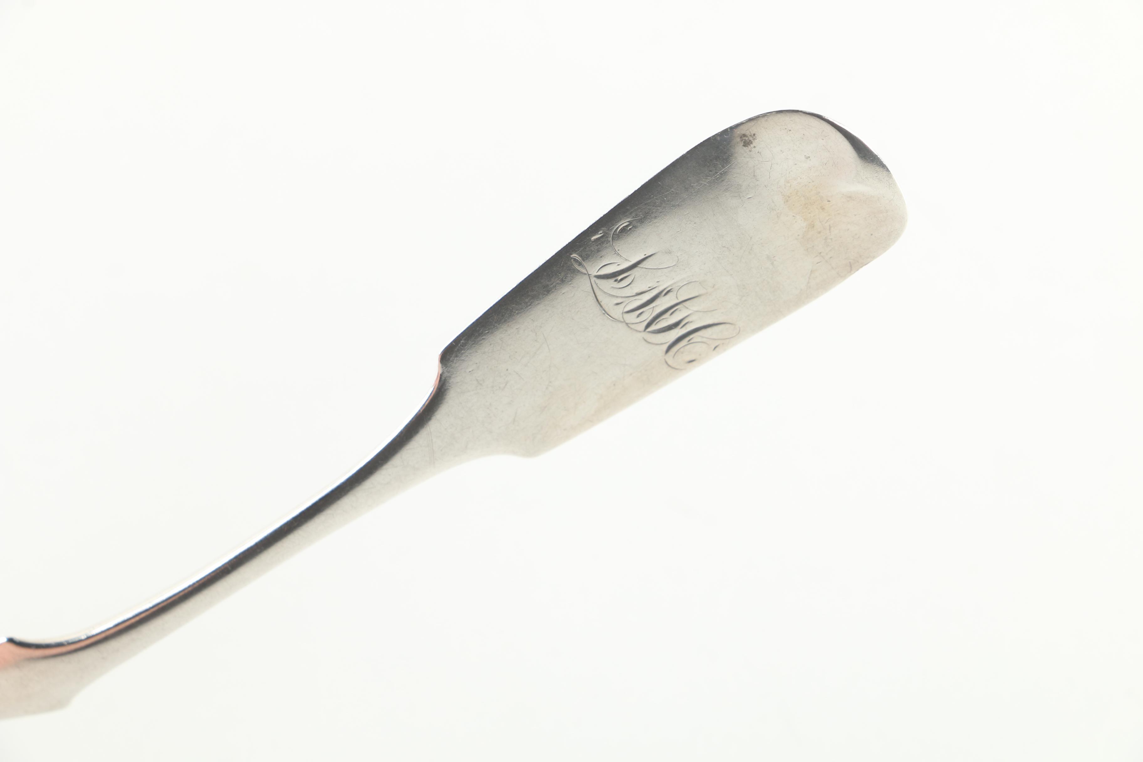 19th Century R. & W. Wilson American Coin Silver Fiddle Handle Teaspoons