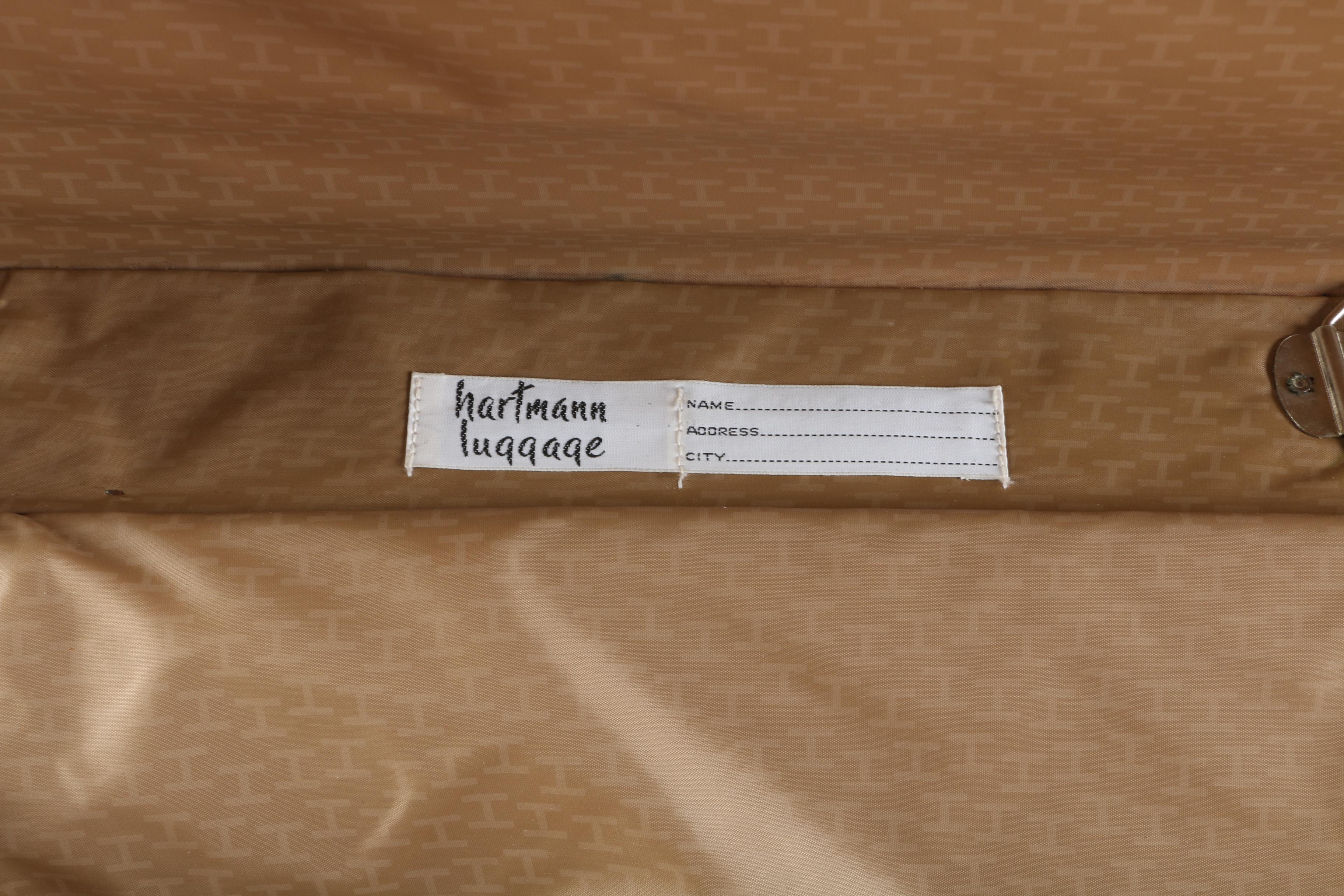 Vintage Hartmann Brown Suede Hardcover Suitcase with Signature Lining