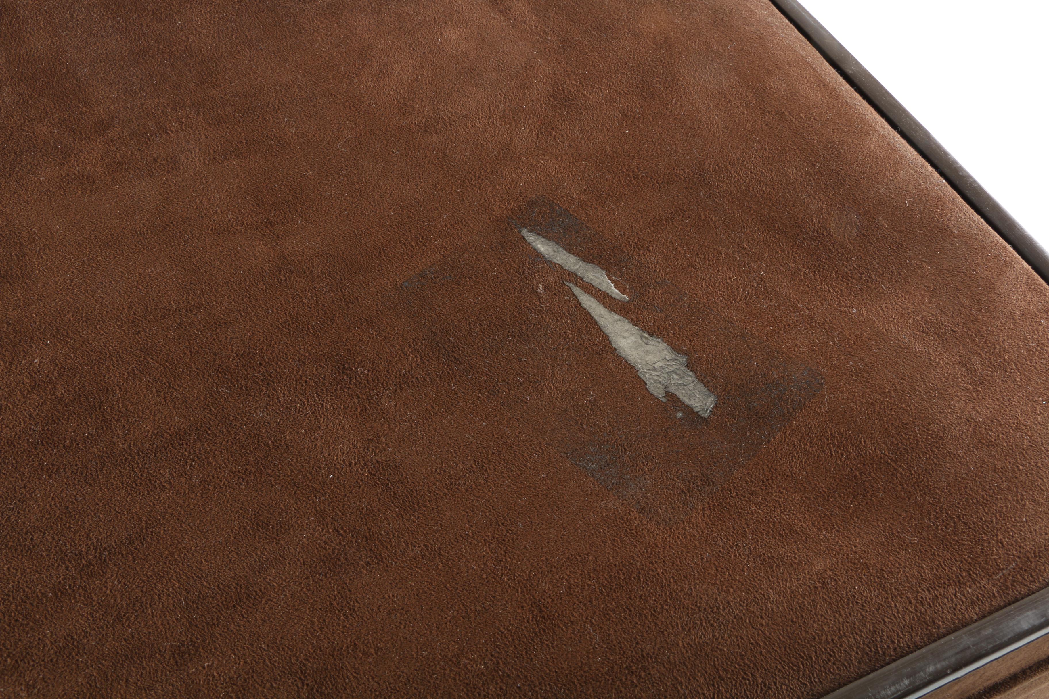 Vintage Hartmann Brown Suede Hardcover Suitcase with Signature Lining