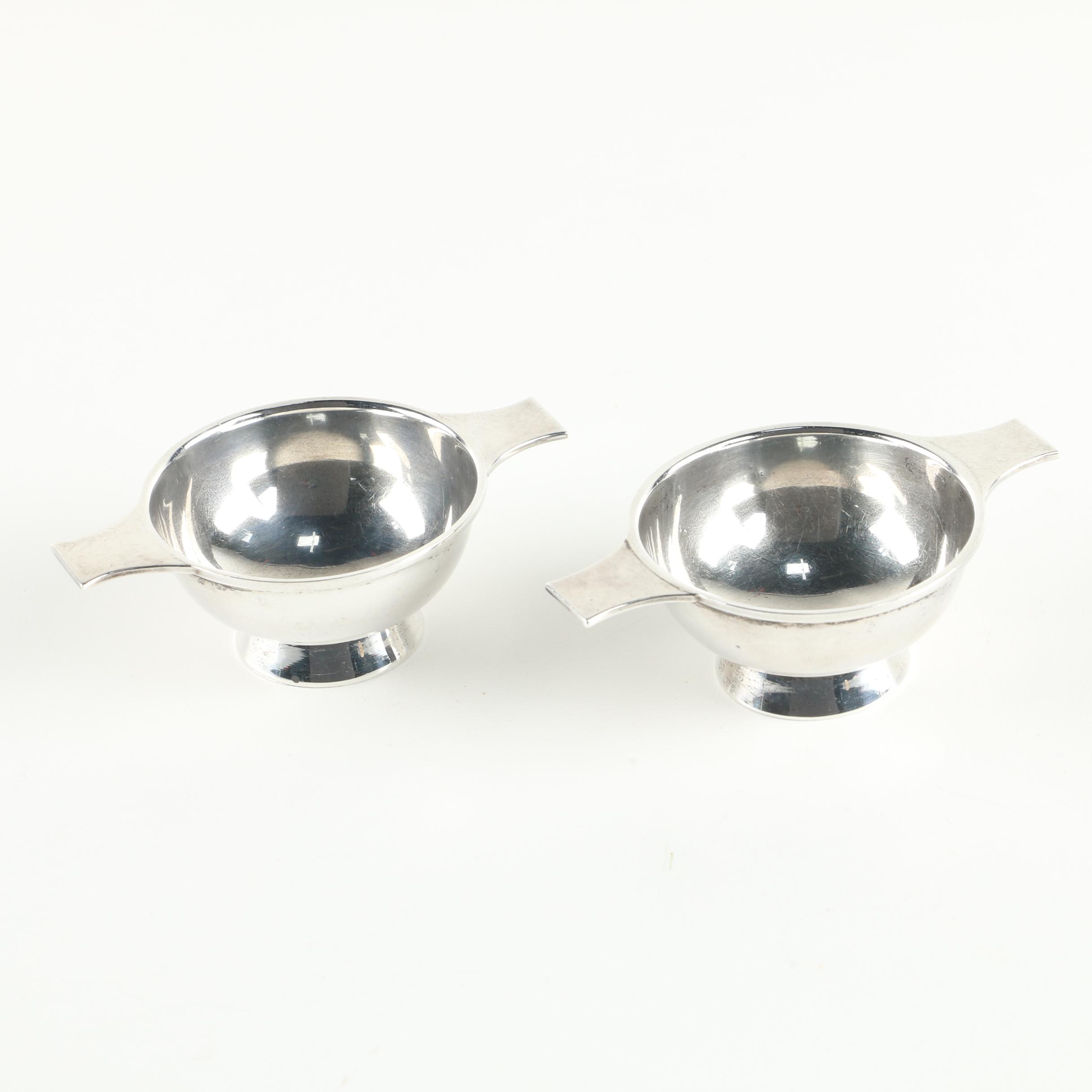 Watson Company "Exemplar" Sterling Silver Double-Handled Quaich Bowls