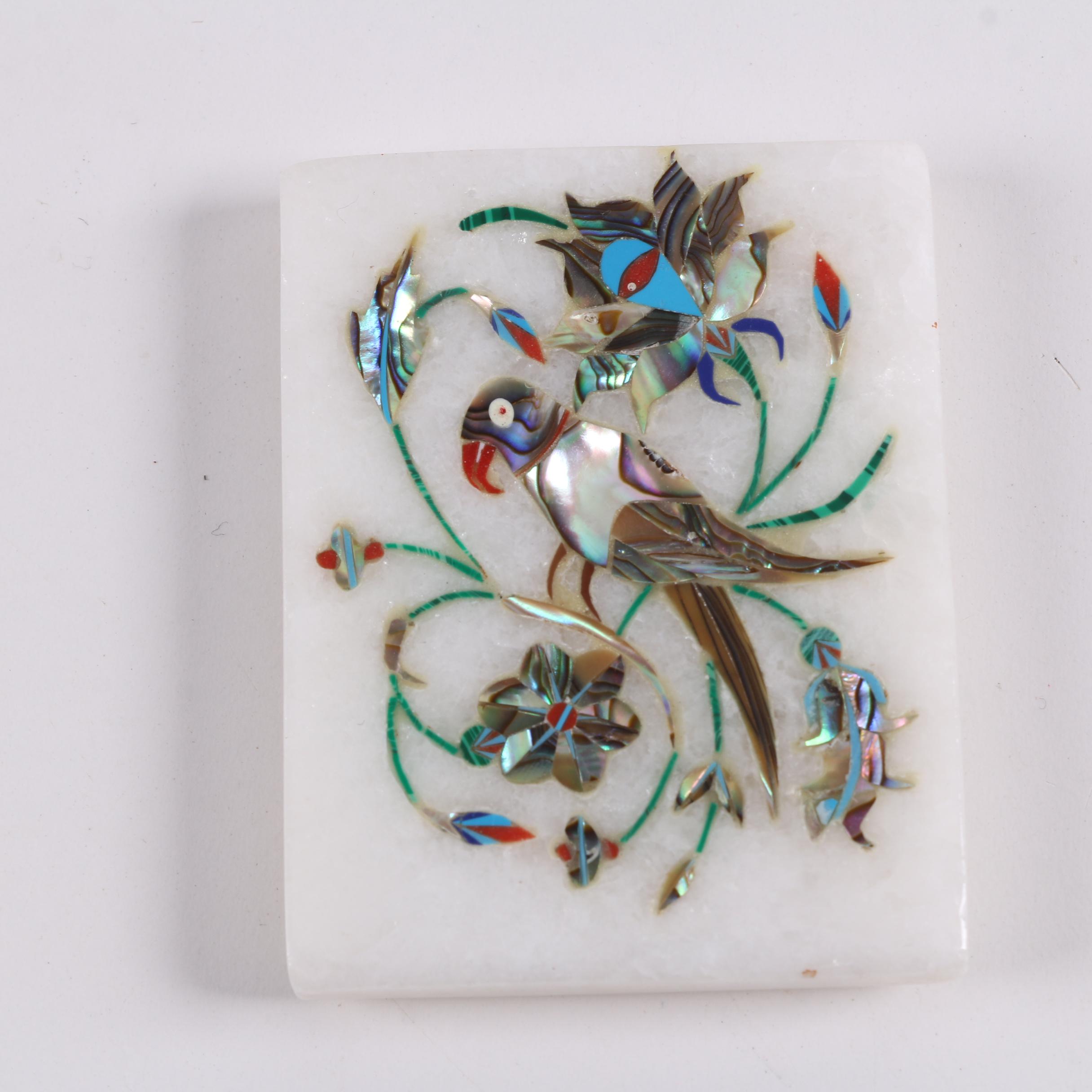 Oynx and Abalone Inlaid Trinket Box