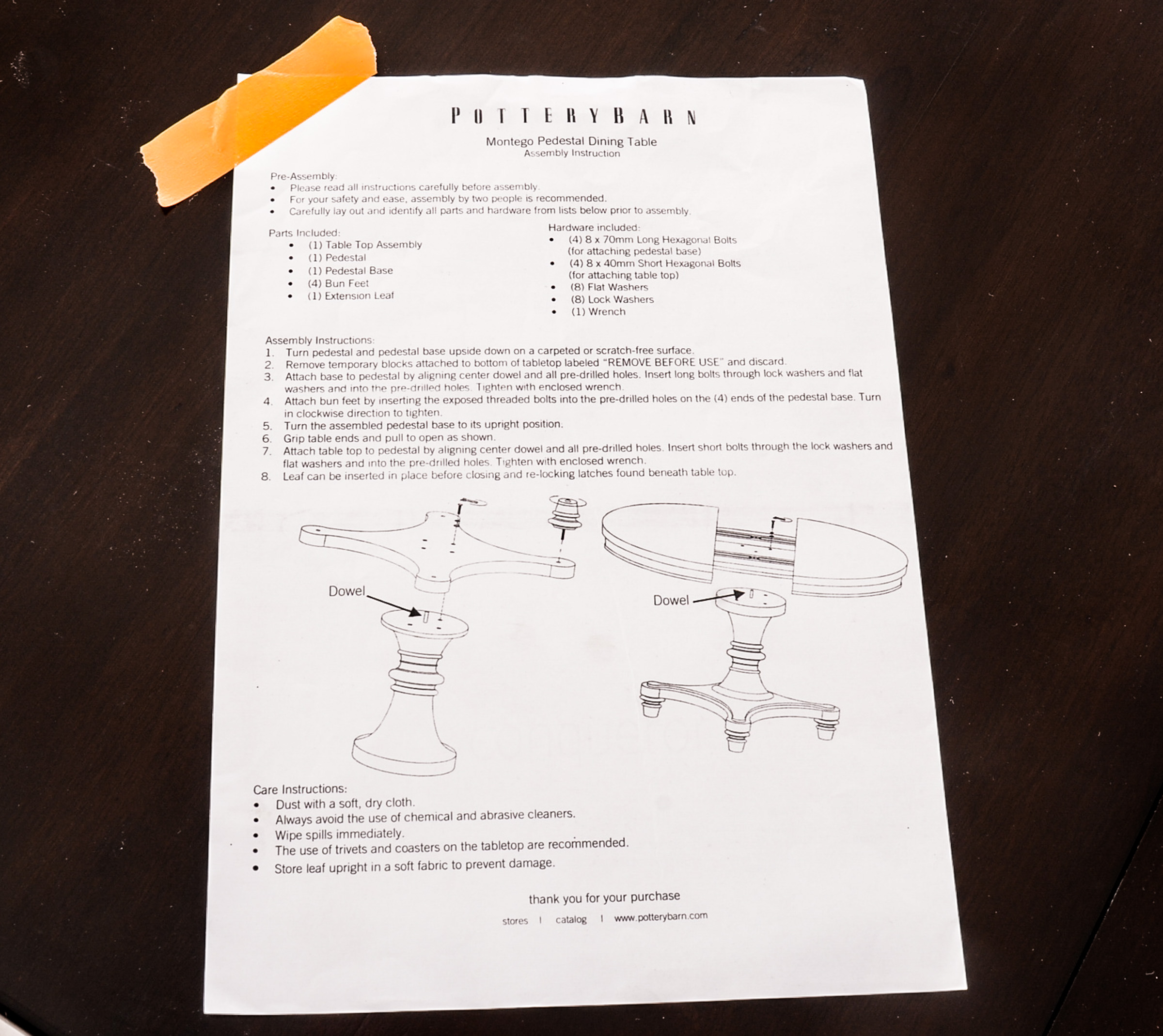 Pottery Barn "Montego" Pedestal Dining Table