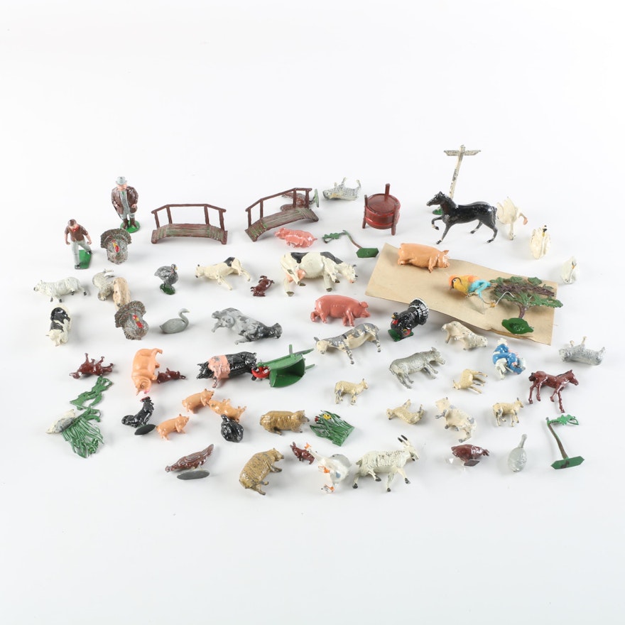 Farm Themed Cast Metal Toys Including J. Hill and Co.