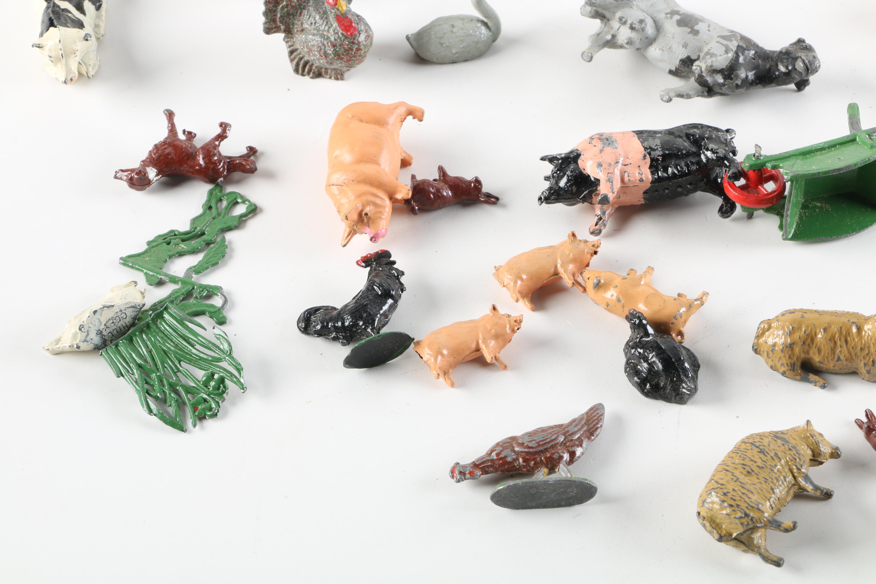 Farm Themed Cast Metal Toys Including J. Hill and Co.