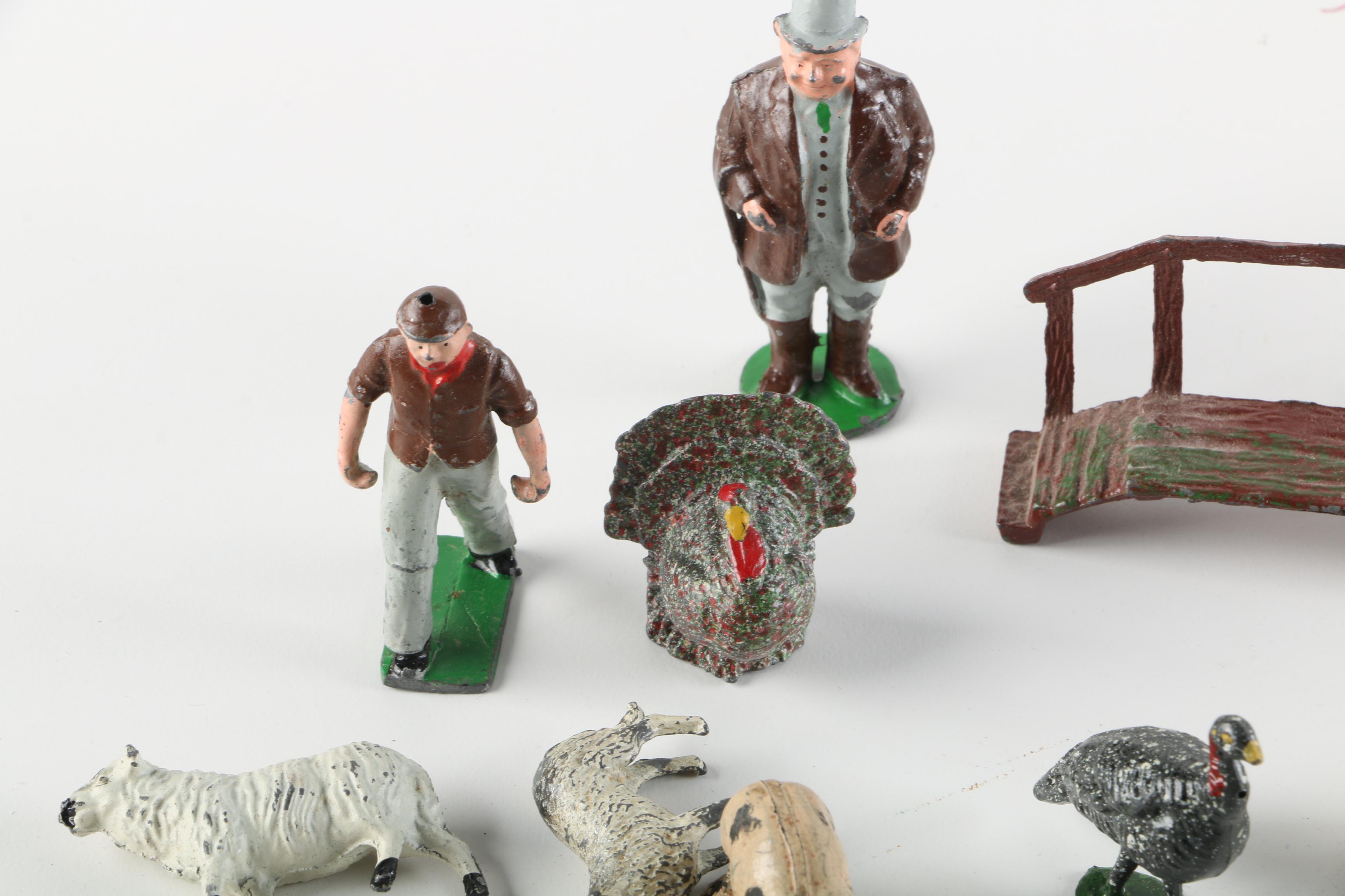 Farm Themed Cast Metal Toys Including J. Hill and Co.