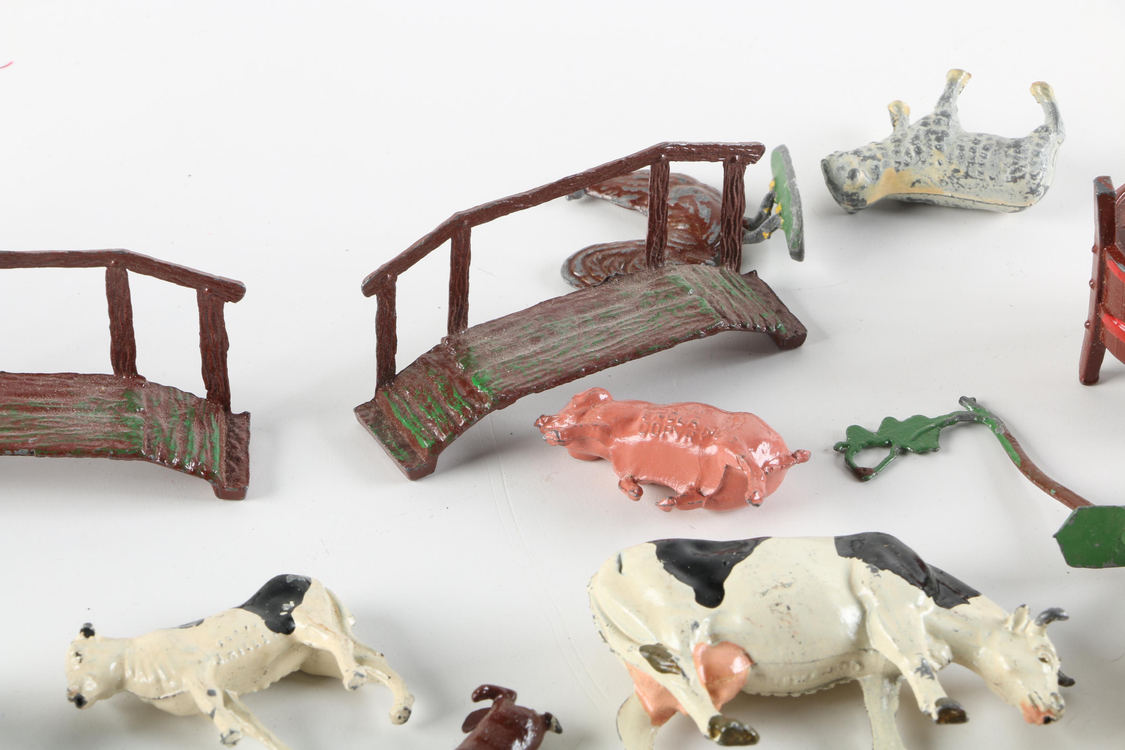 Farm Themed Cast Metal Toys Including J. Hill and Co.