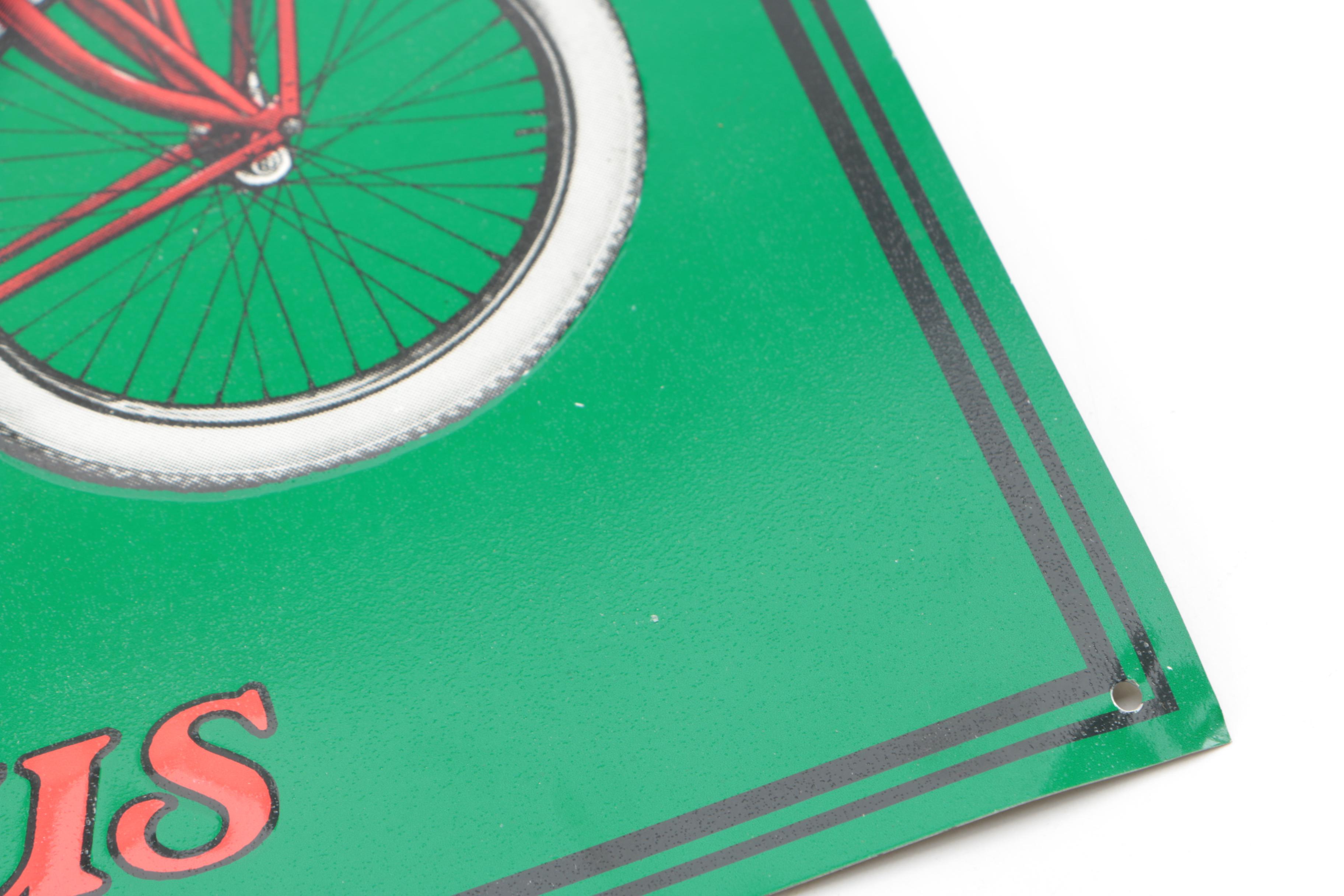 Cast Iron Mortorcycle Figurines and Indian Chief PowerPlus Sign