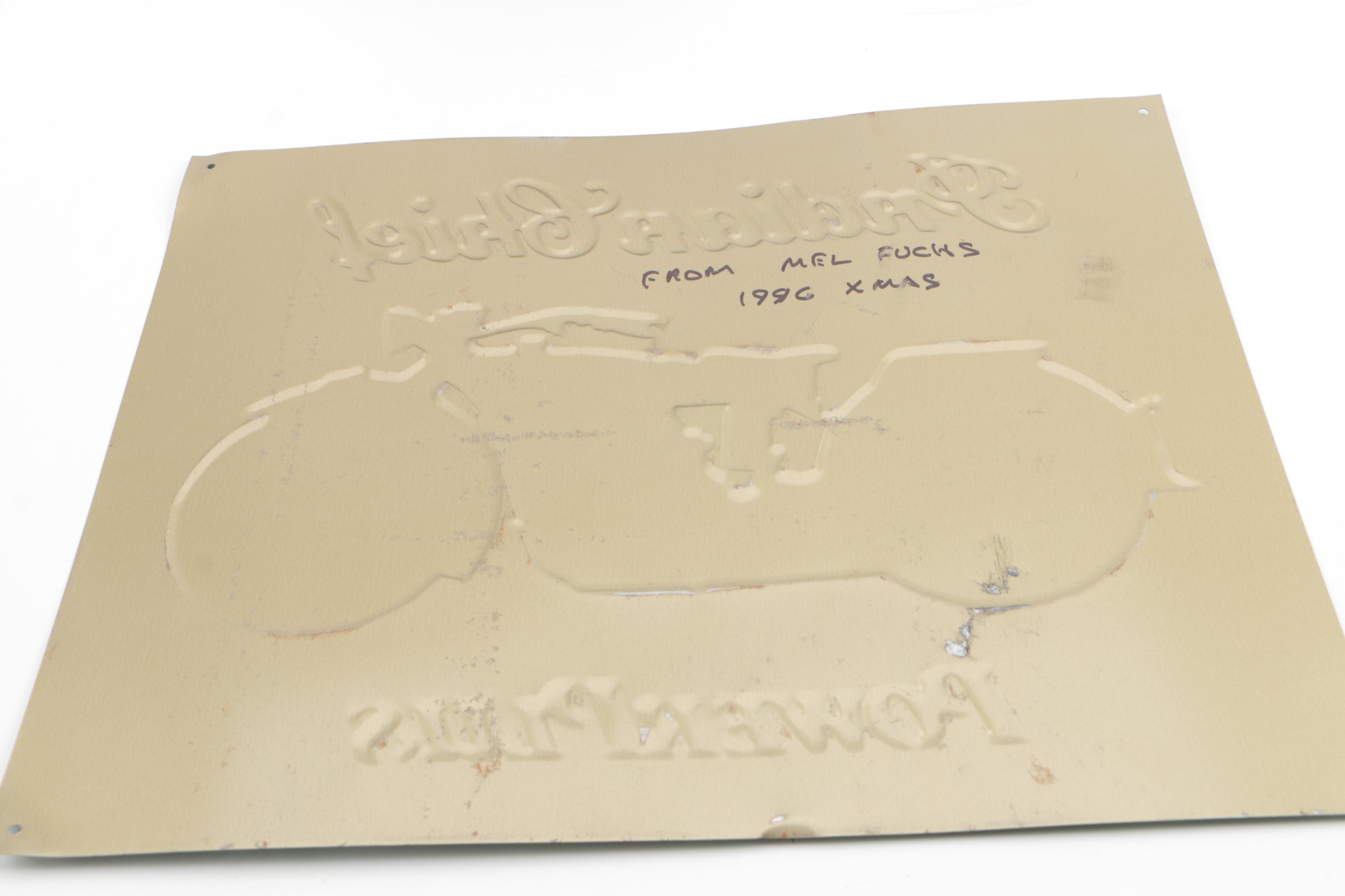 Cast Iron Mortorcycle Figurines and Indian Chief PowerPlus Sign