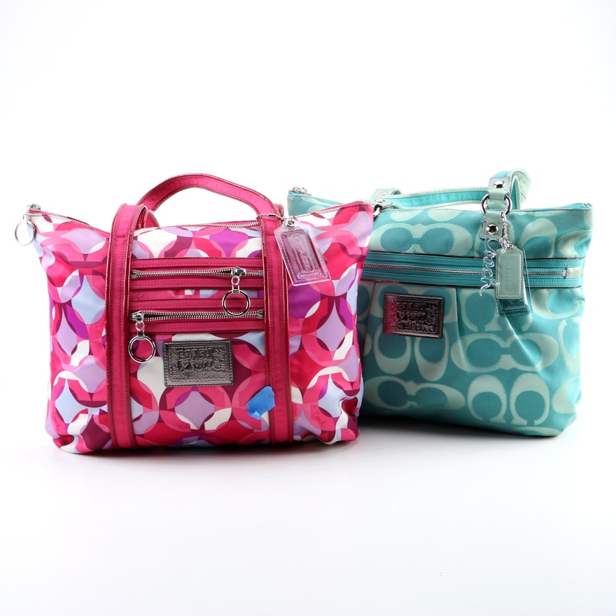 Coach Poppy Kaleidoscope and Glam Totes