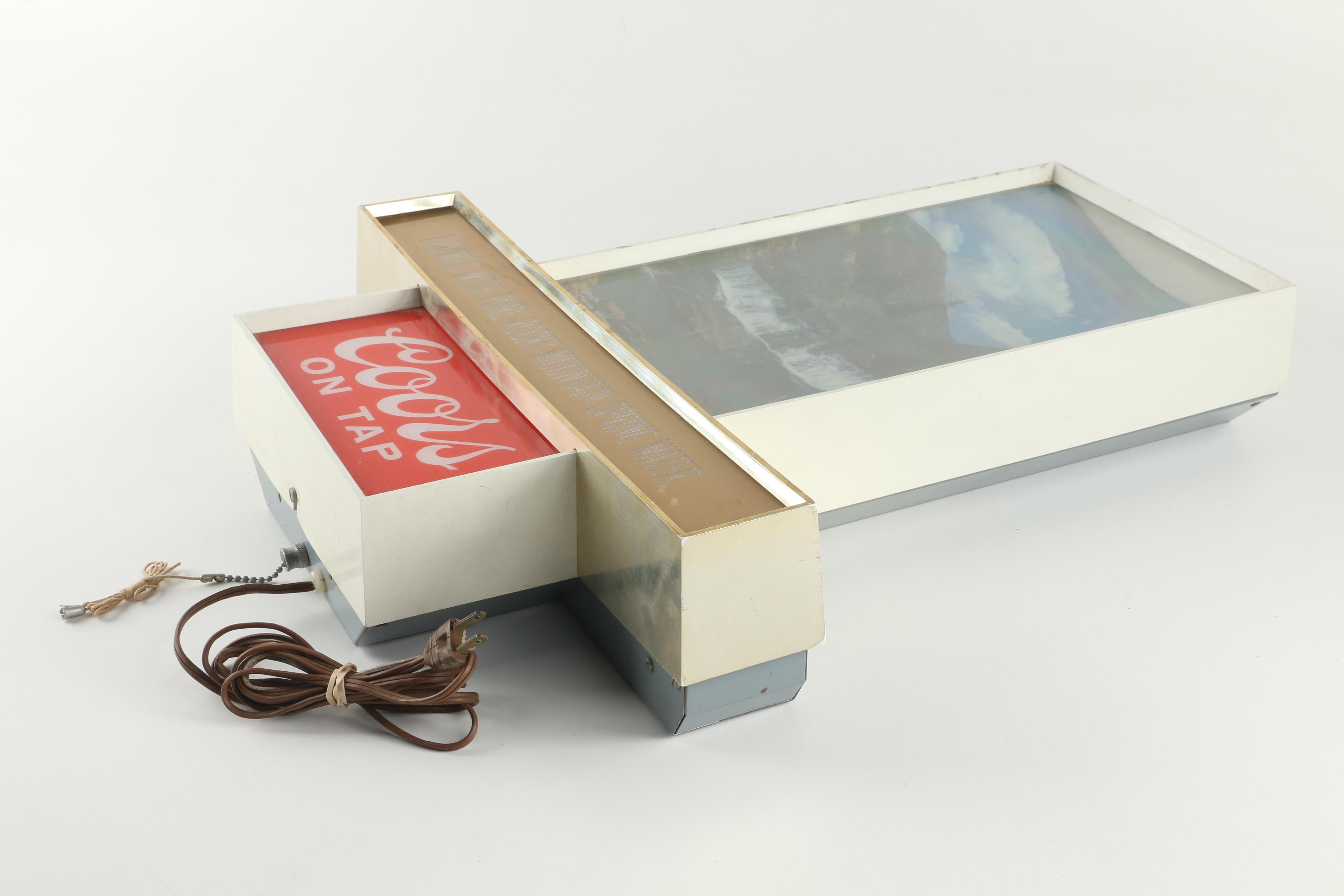 Vintage Lighted Coors Beer Sign