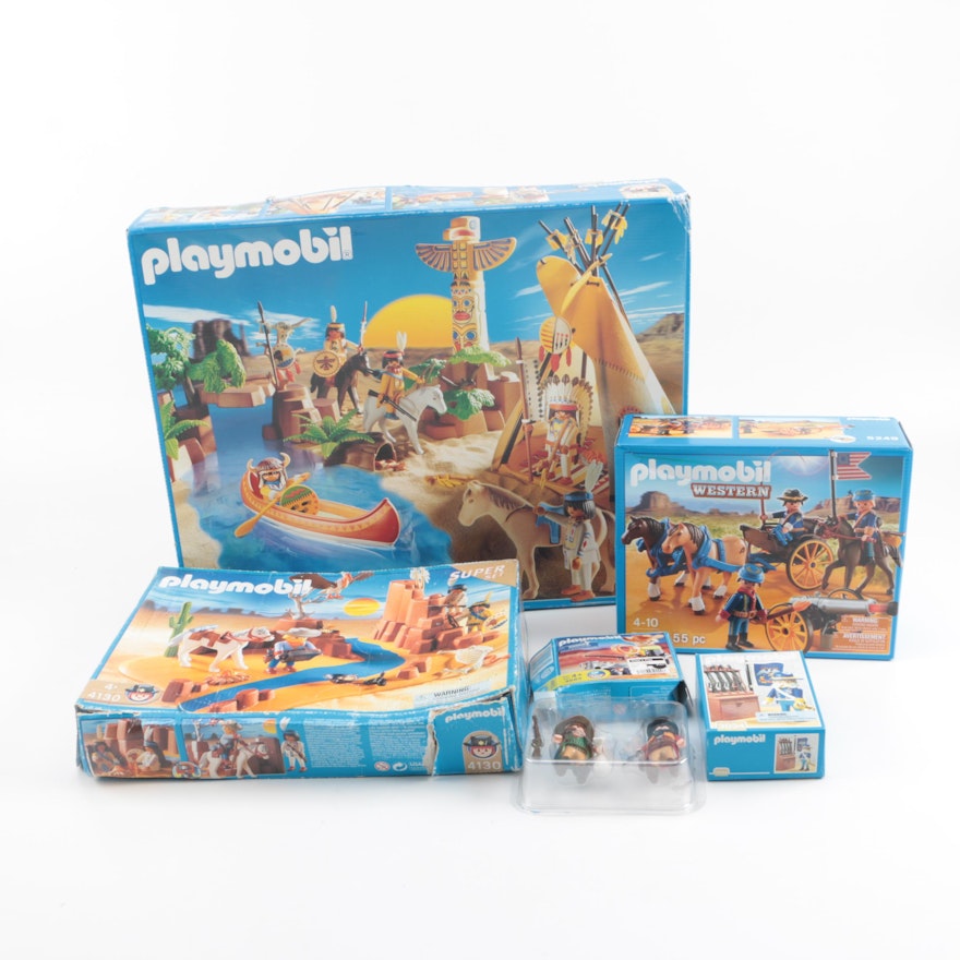 Playmobil Western Themed Sets Including "Western Super Set"