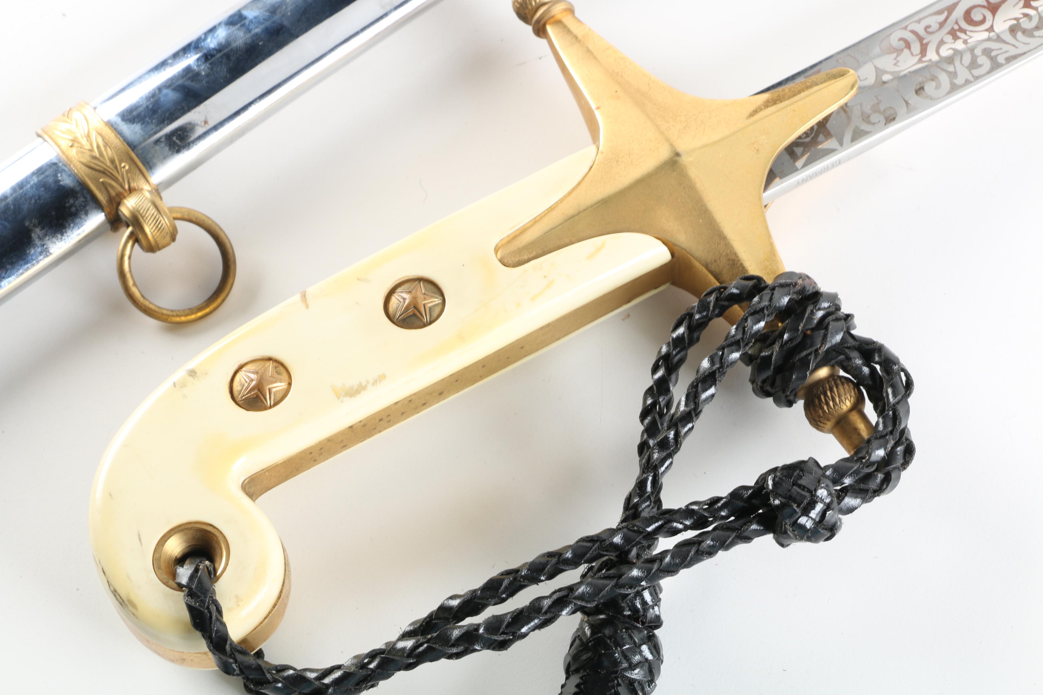 U.S. Marine Corps Mameluke Dress Sword by Hilborn-Hamburger With Case