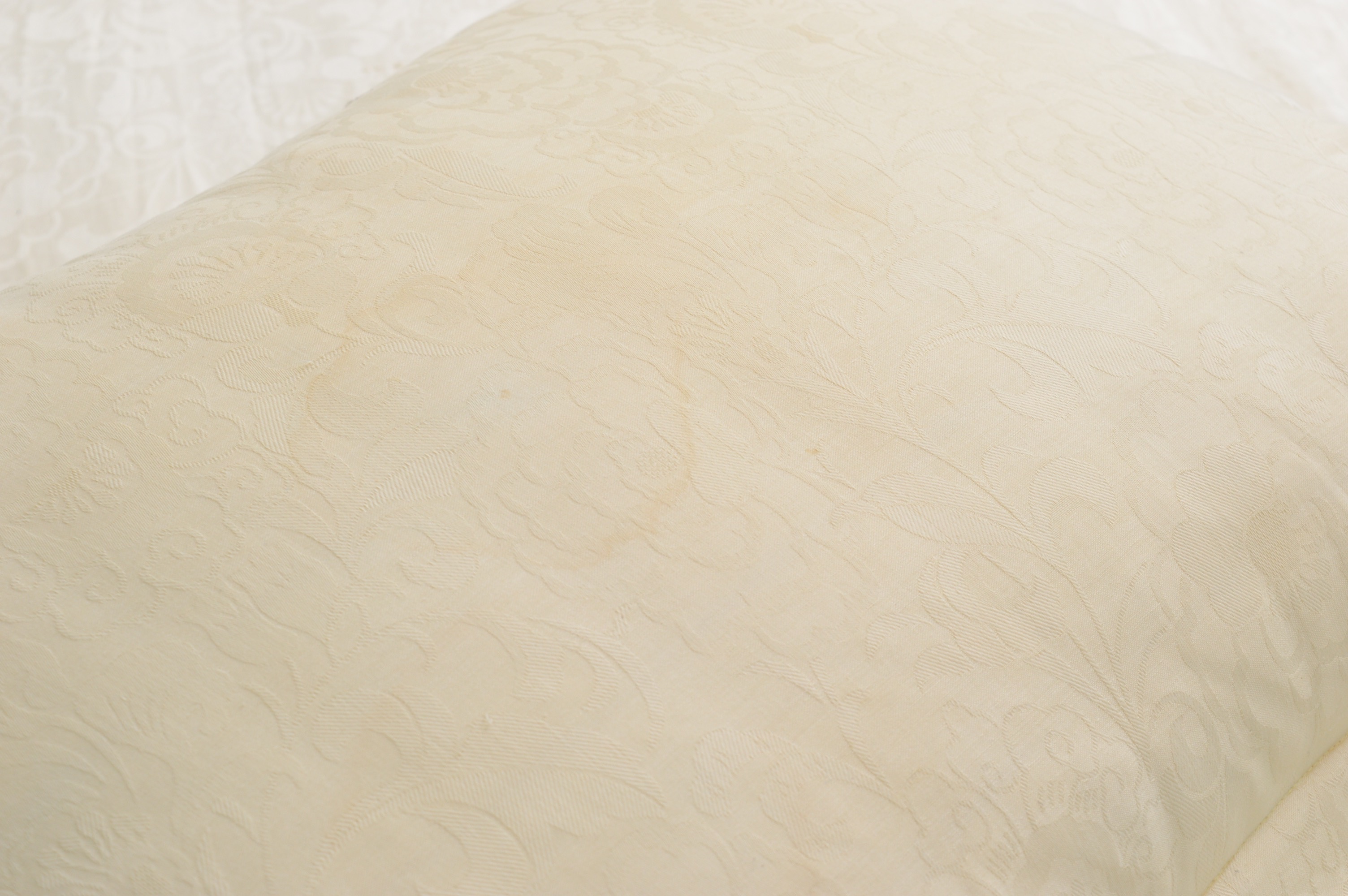 Custom Queen Headboard with Scalamandre Pillow and Luxurious Bedding