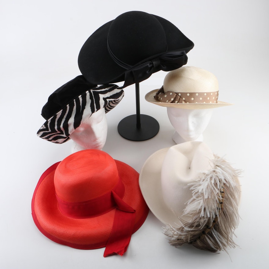 Women's Circa 1990s Hats Featuring Mr. John Classic