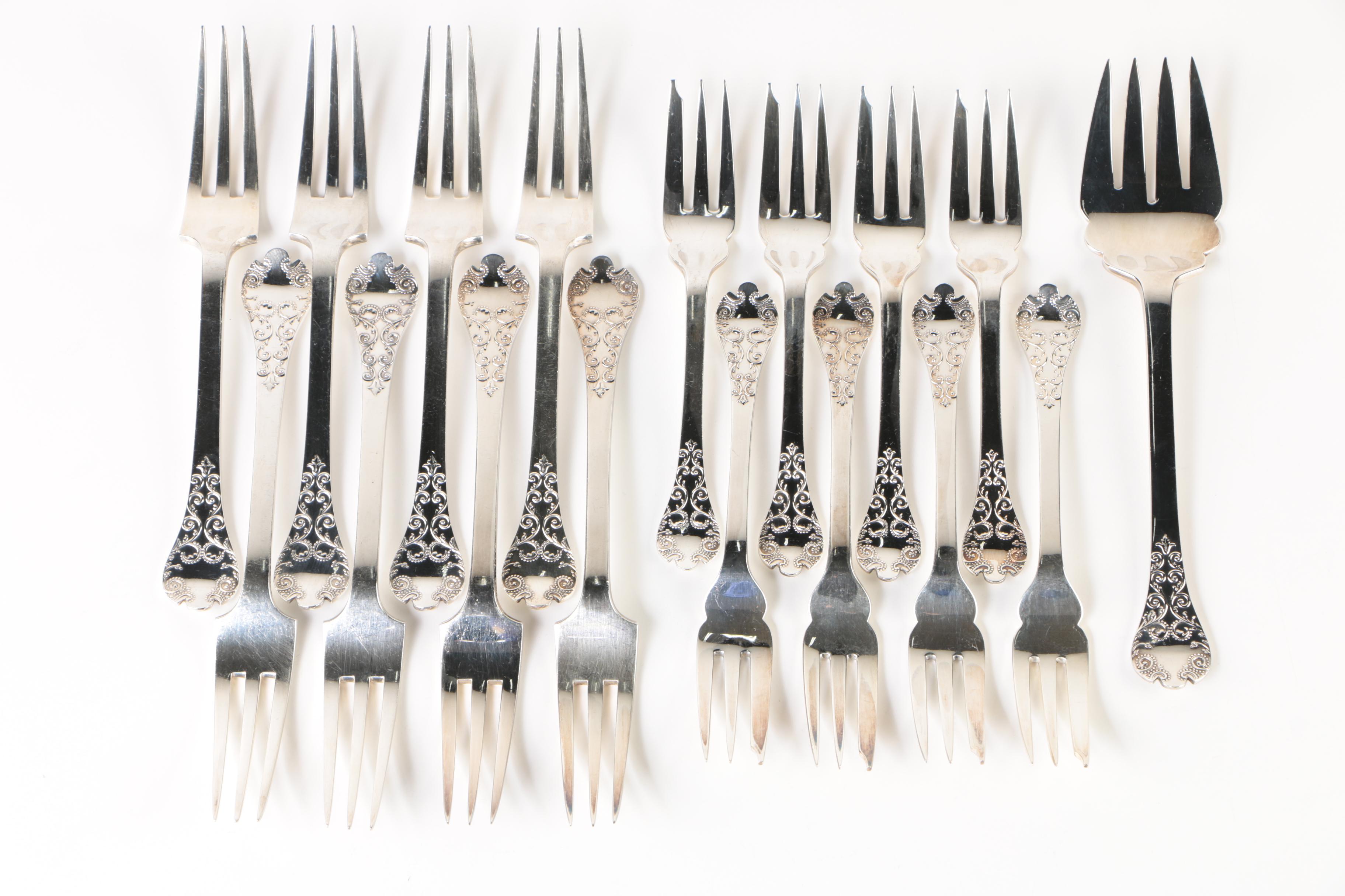 C.J. Vander Ltd. "Charles II" Sterling Silver Flatware Set for Eight