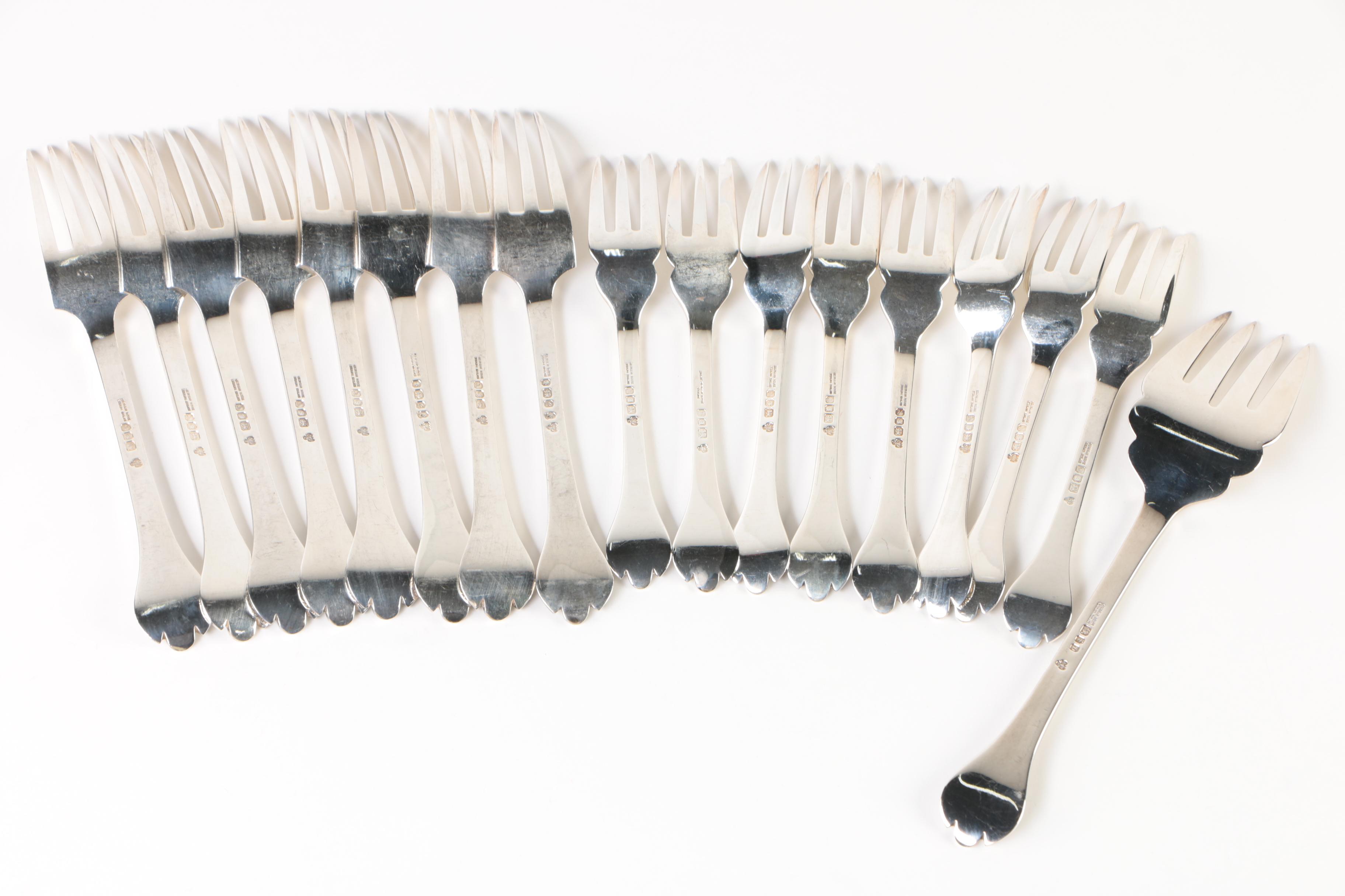 C.J. Vander Ltd. "Charles II" Sterling Silver Flatware Set for Eight