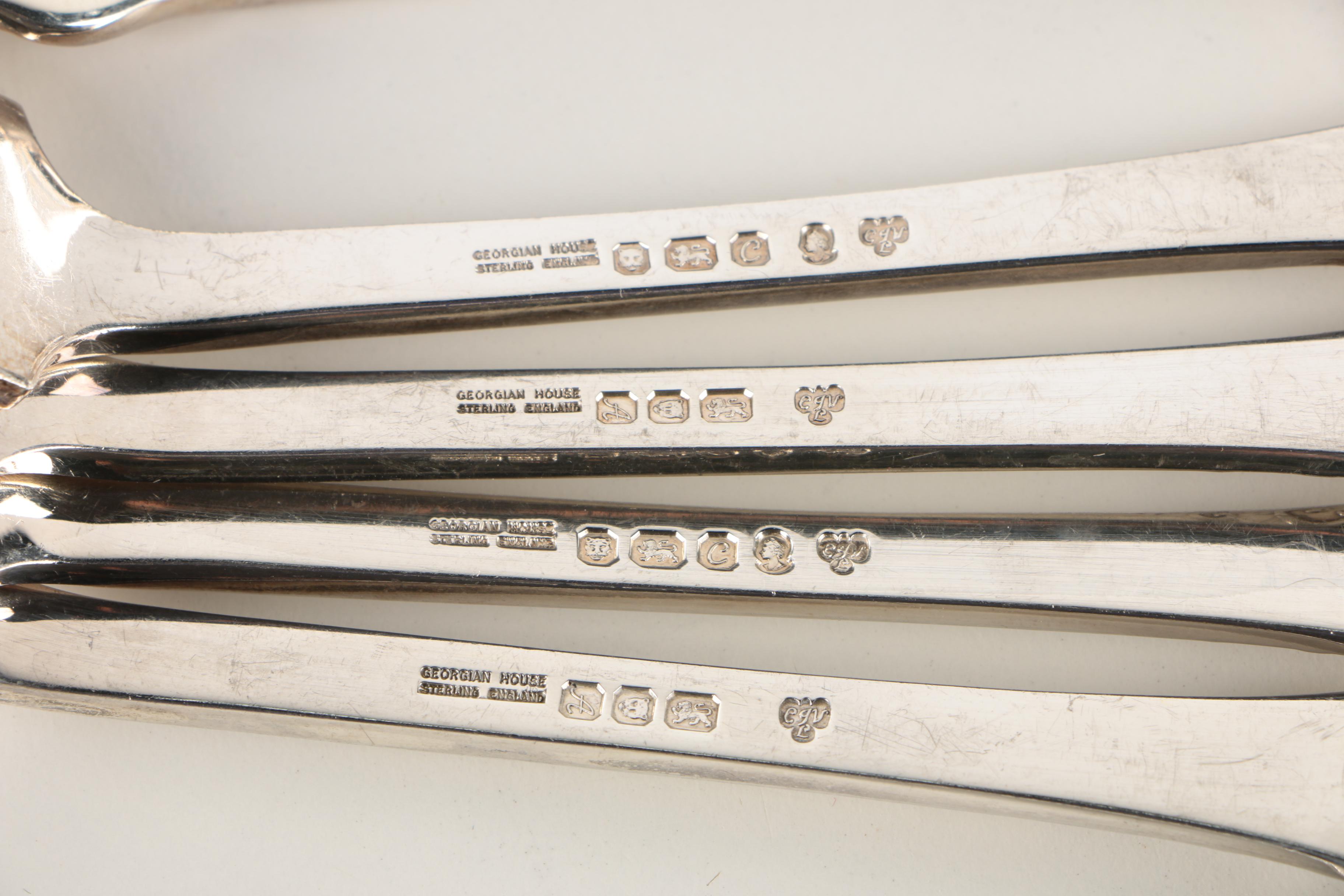 C.J. Vander Ltd. "Charles II" Sterling Silver Flatware Set for Eight