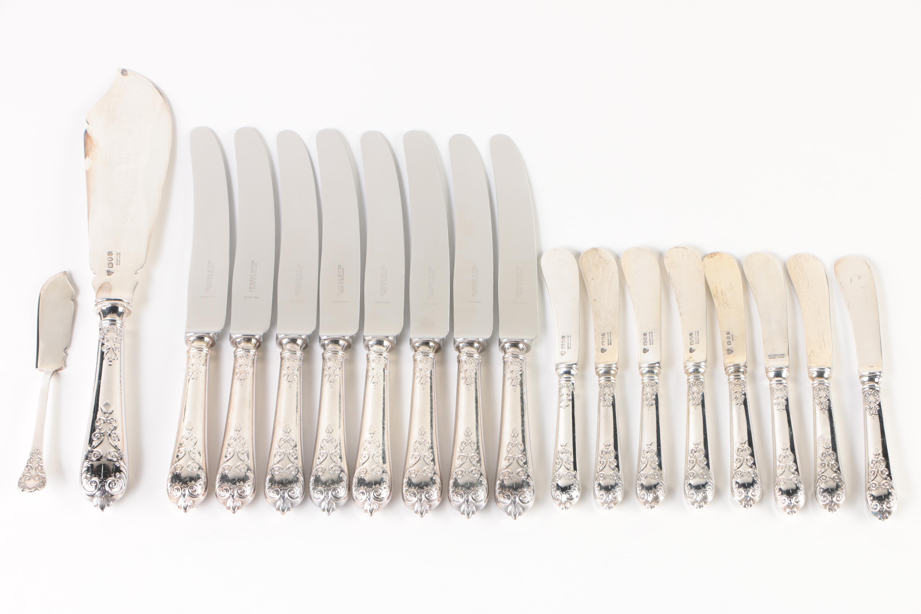 C.J. Vander Ltd. "Charles II" Sterling Silver Flatware Set for Eight