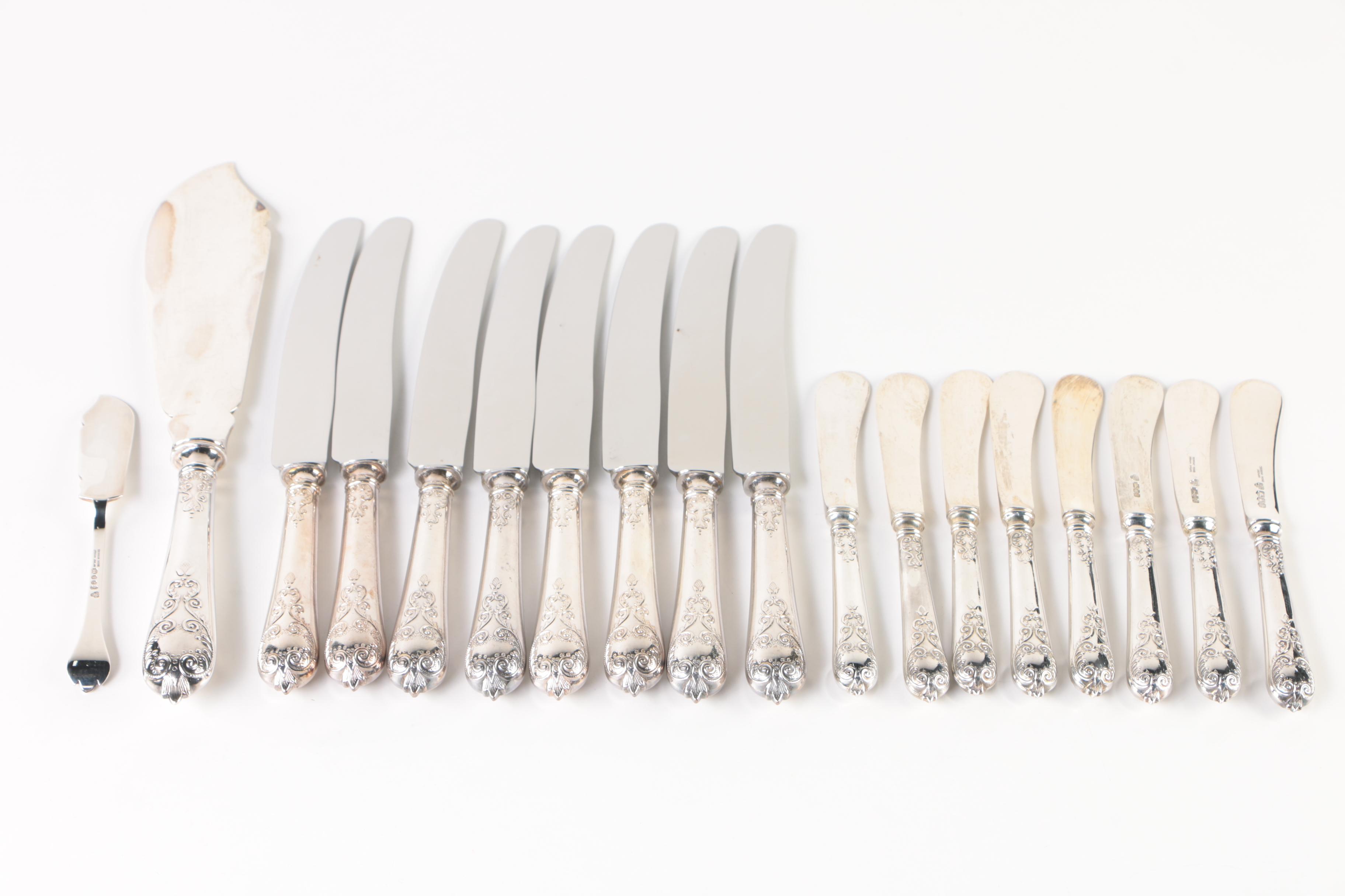 C.J. Vander Ltd. "Charles II" Sterling Silver Flatware Set for Eight