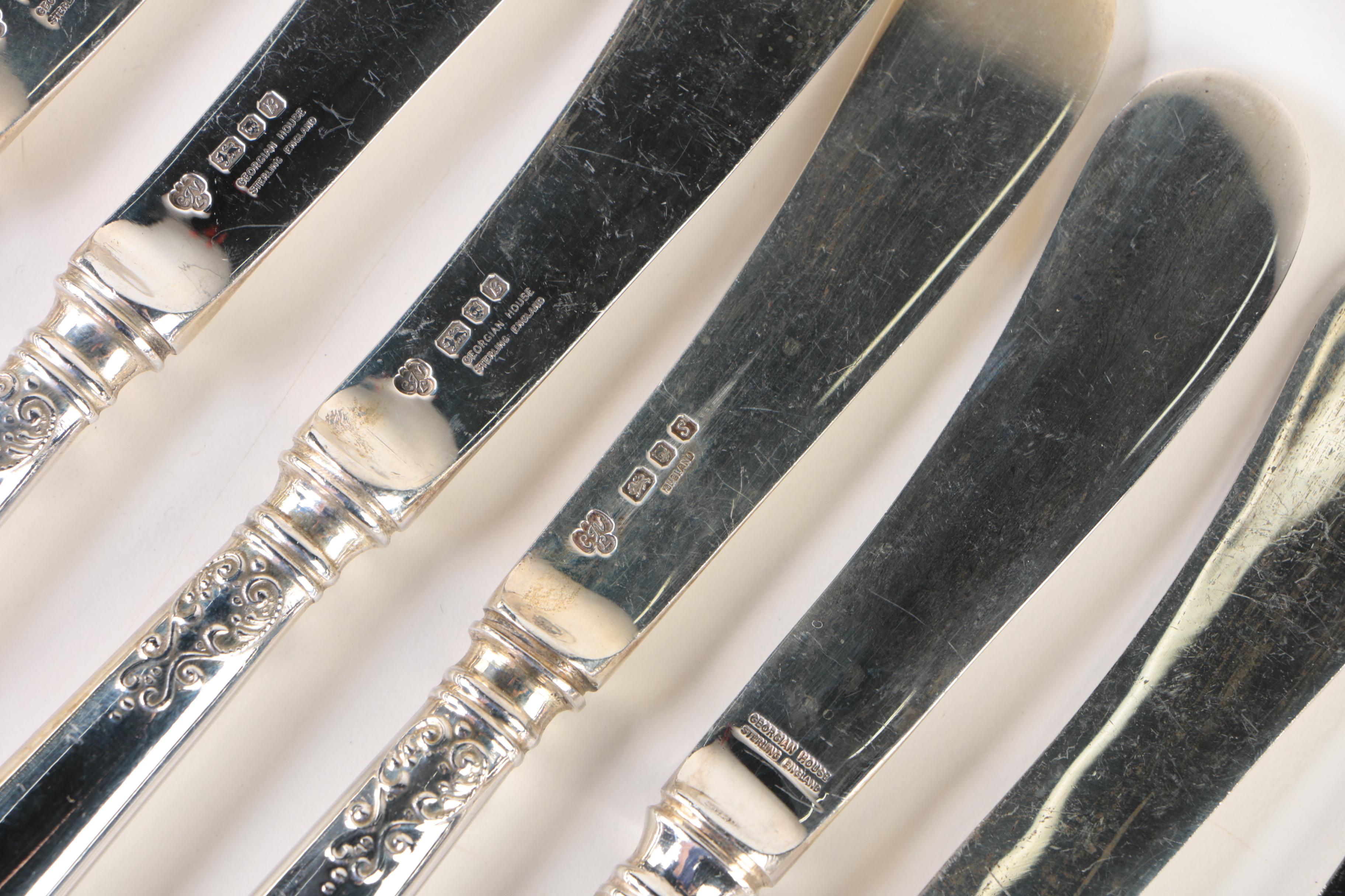 C.J. Vander Ltd. "Charles II" Sterling Silver Flatware Set for Eight