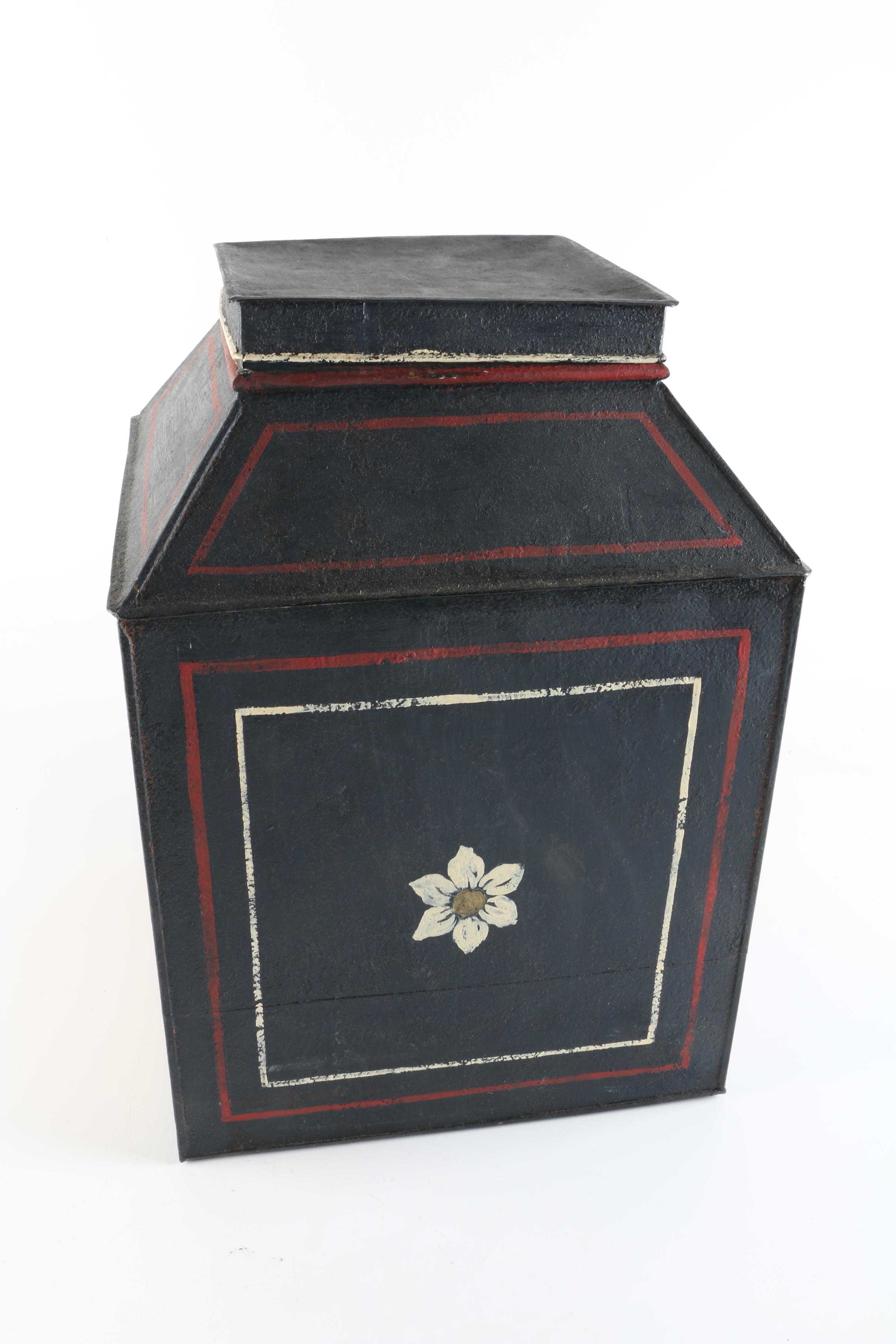 Painted "Union Blend Teas and Coffees" Metal Canister