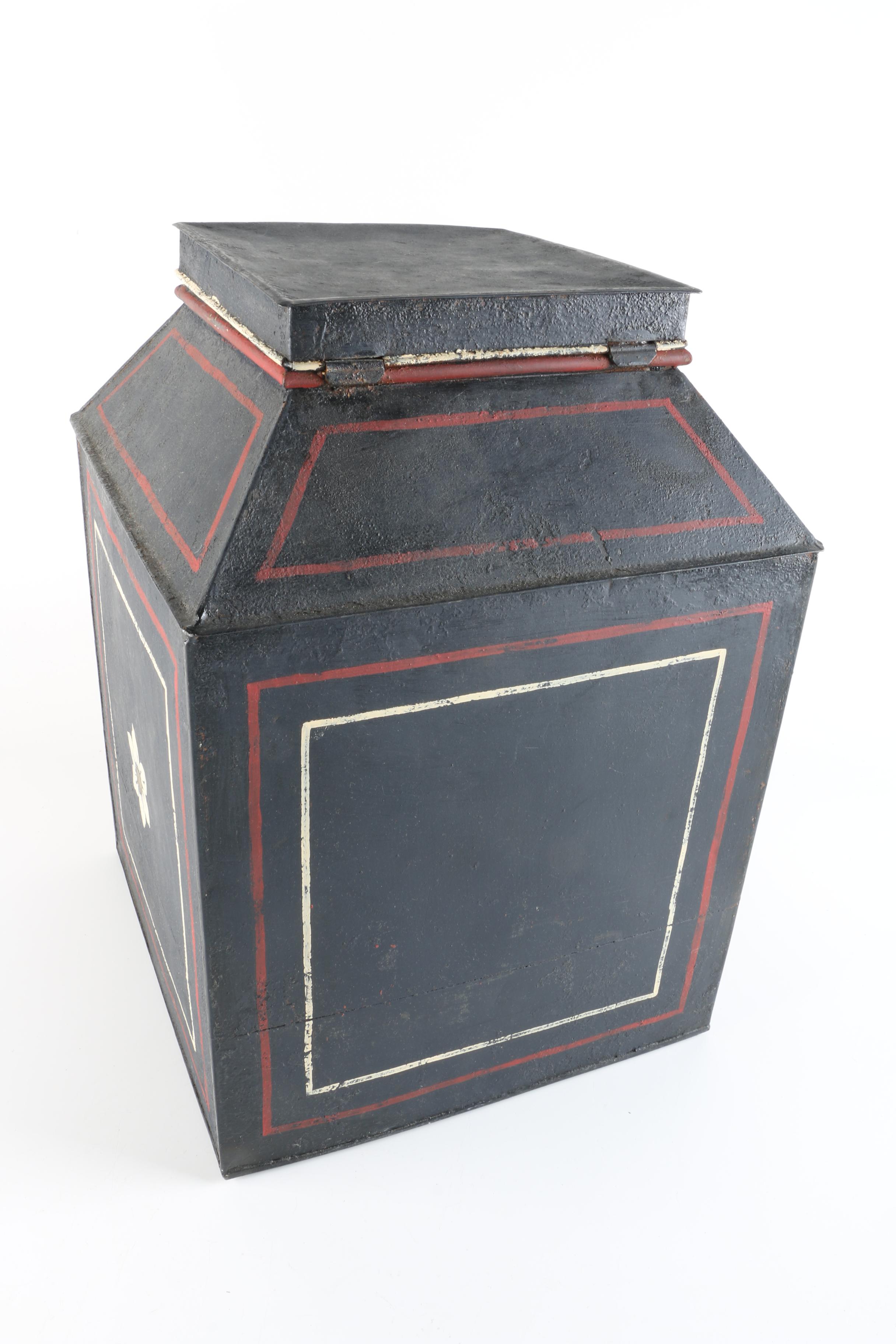 Painted "Union Blend Teas and Coffees" Metal Canister