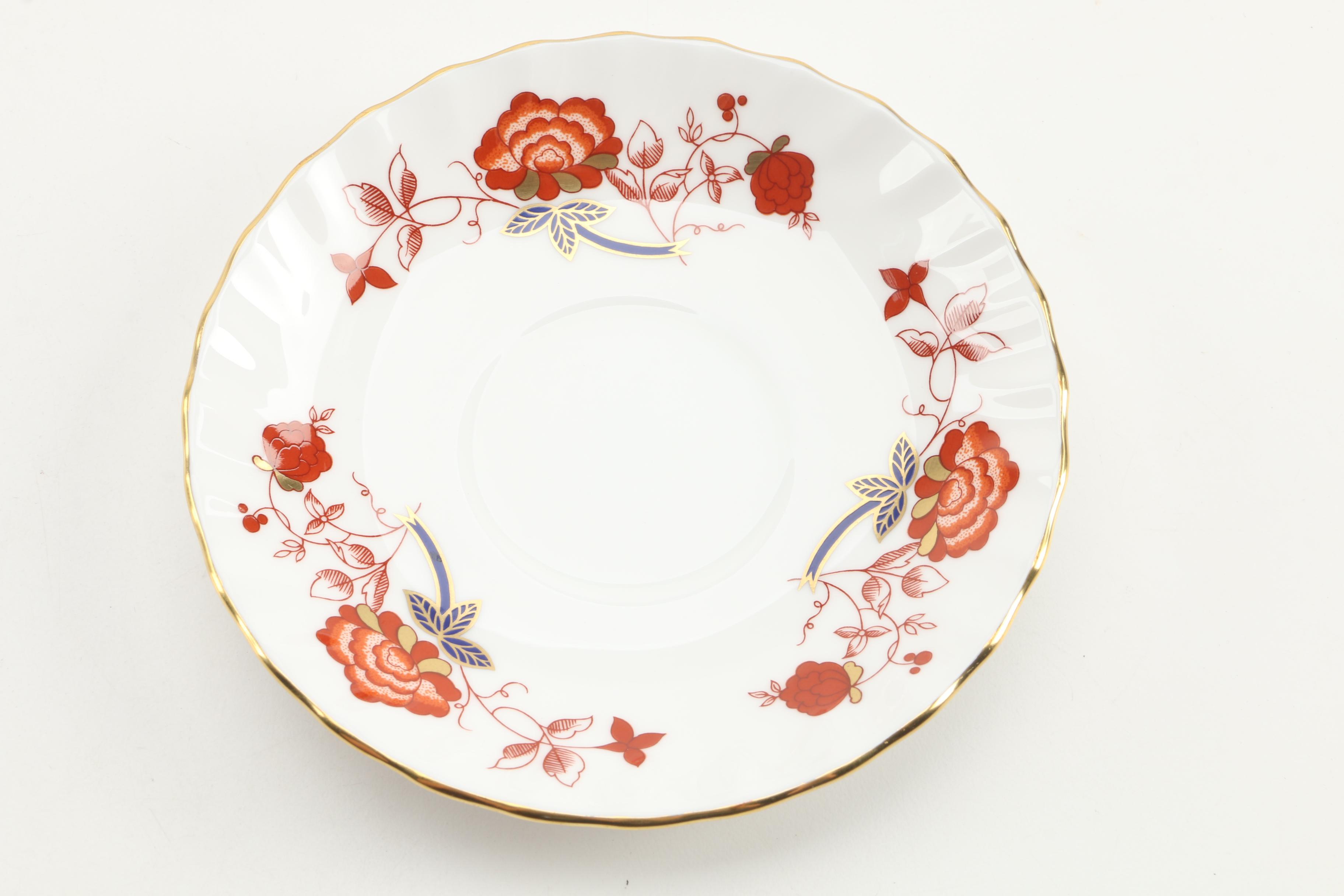 Royal Crown Derby "Bali" Bone China Cups and Saucers Circa 1975 - 1992