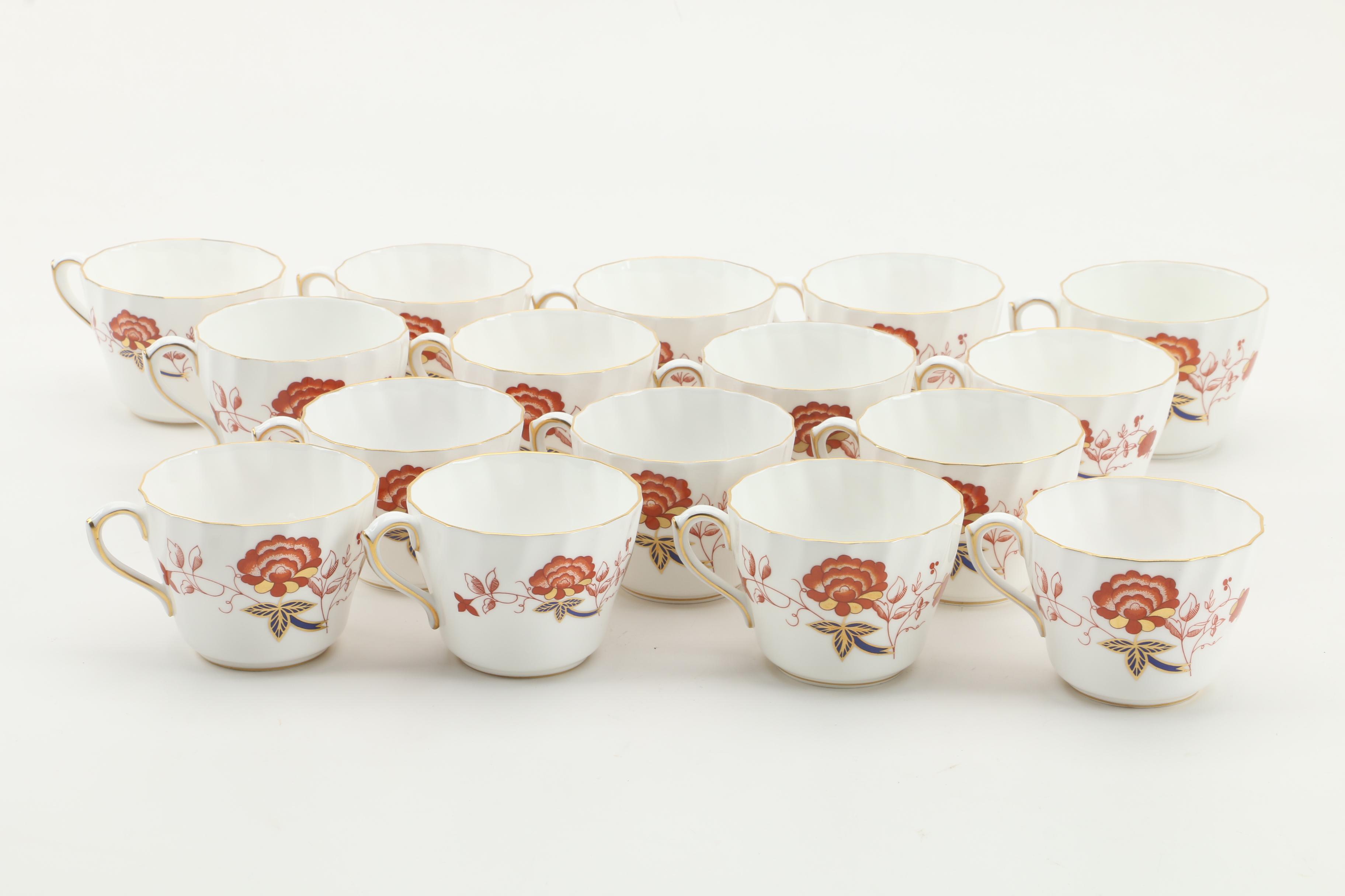 Royal Crown Derby "Bali" Bone China Cups and Saucers Circa 1975 - 1992