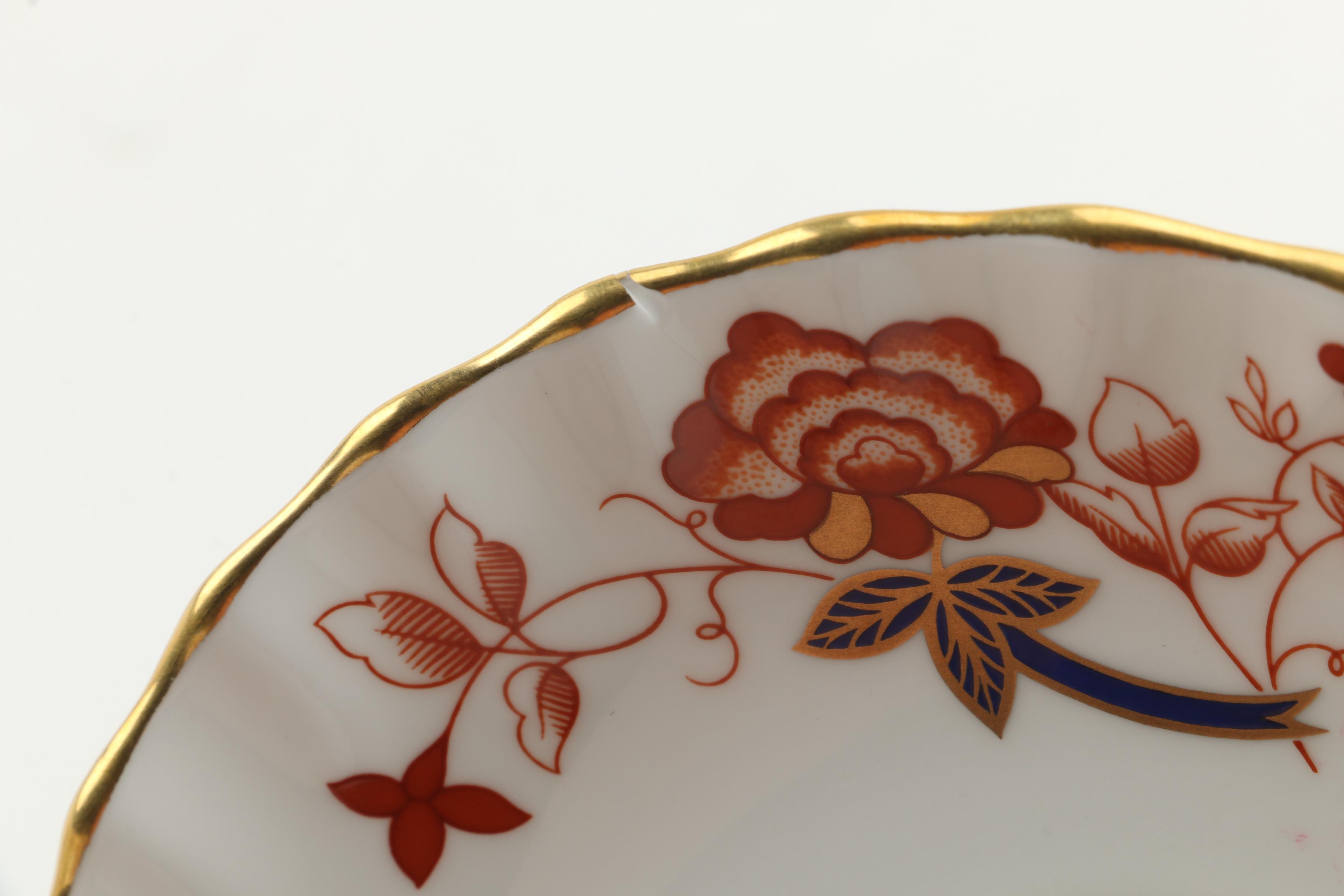 Royal Crown Derby "Bali" Bone China Cups and Saucers Circa 1975 - 1992