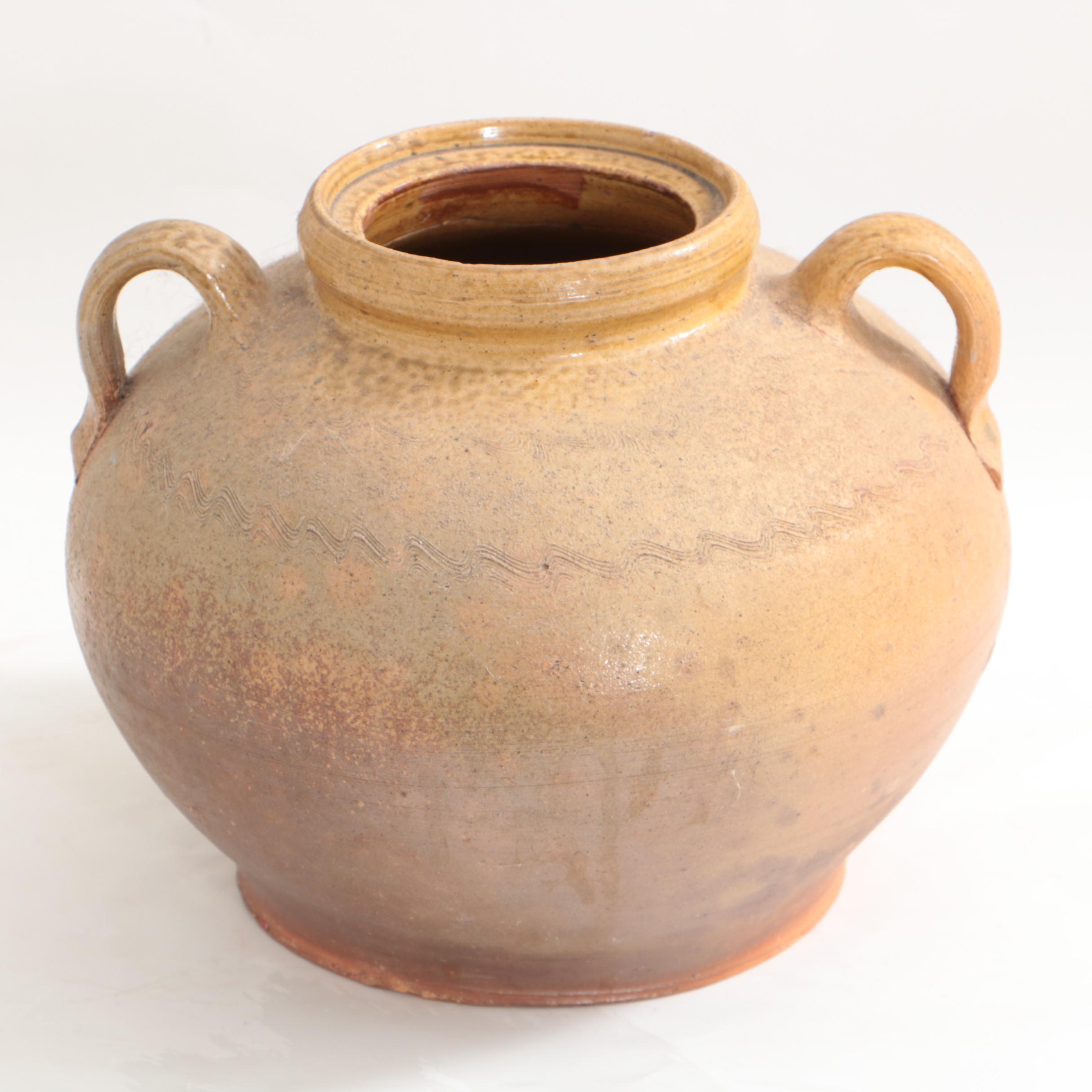 Antique F.H. Weeks Stoneware Syrup Jug, Whiskey Jug and Container