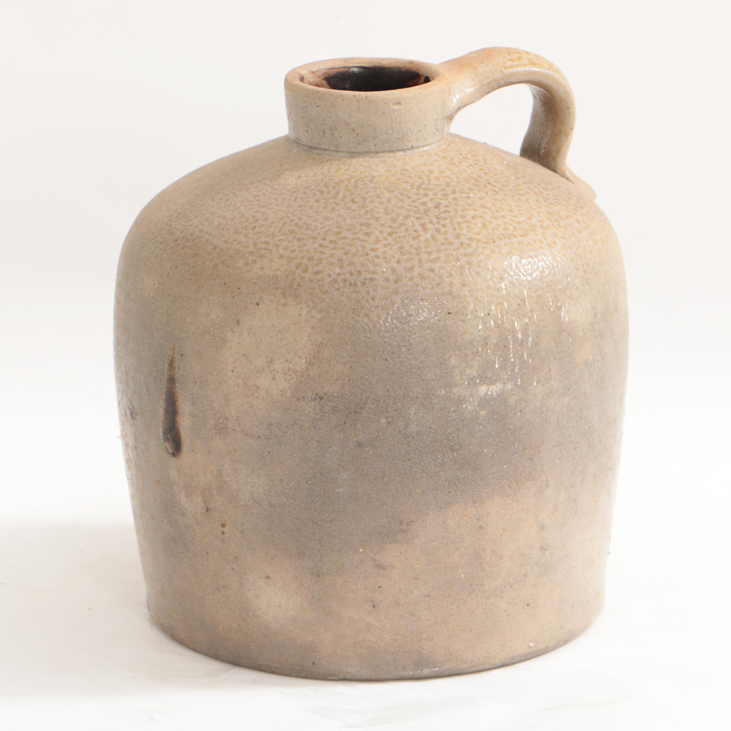 Antique F.H. Weeks Stoneware Syrup Jug, Whiskey Jug and Container