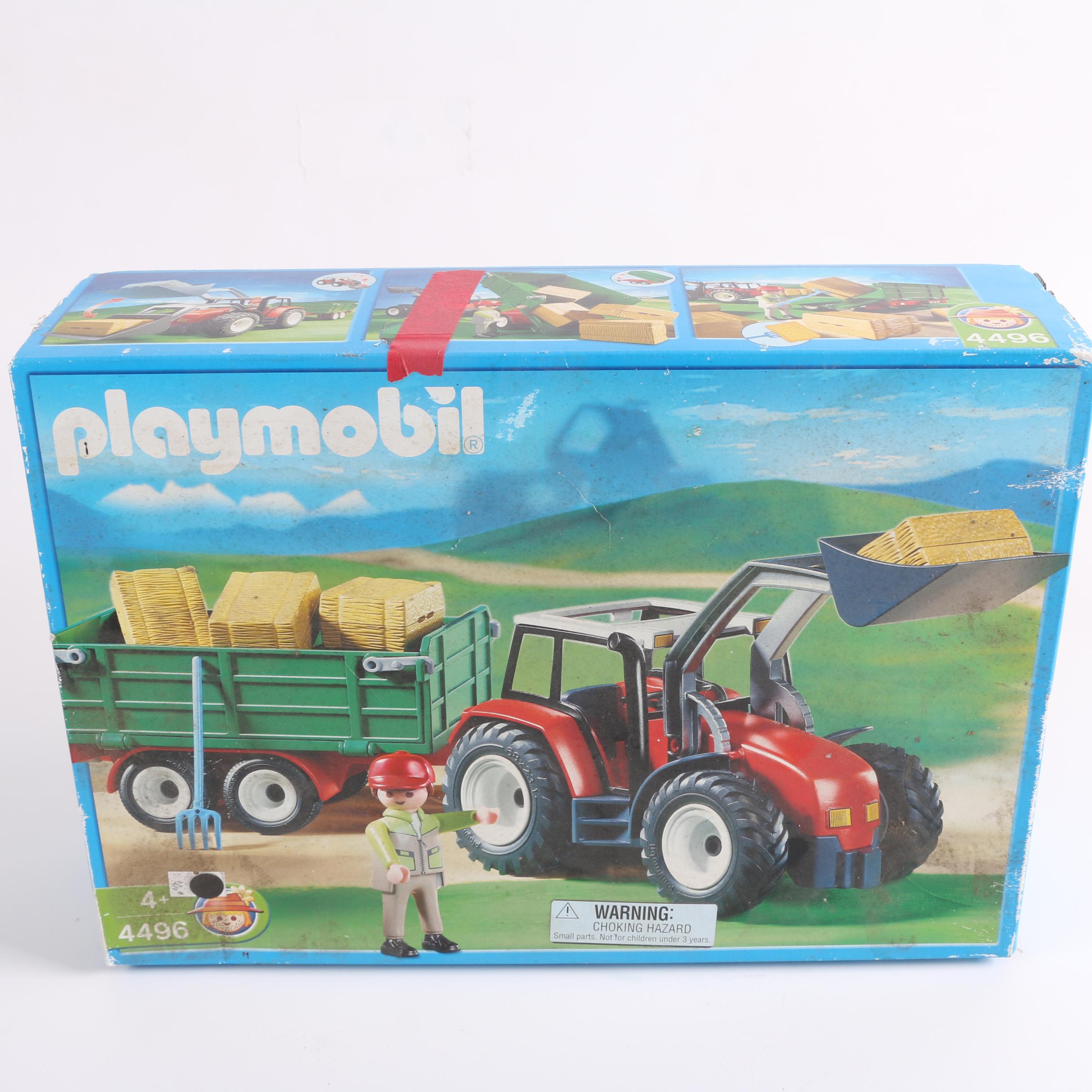 Playmobil Country Themed Sets Including "Tractor with Hay Trailer"