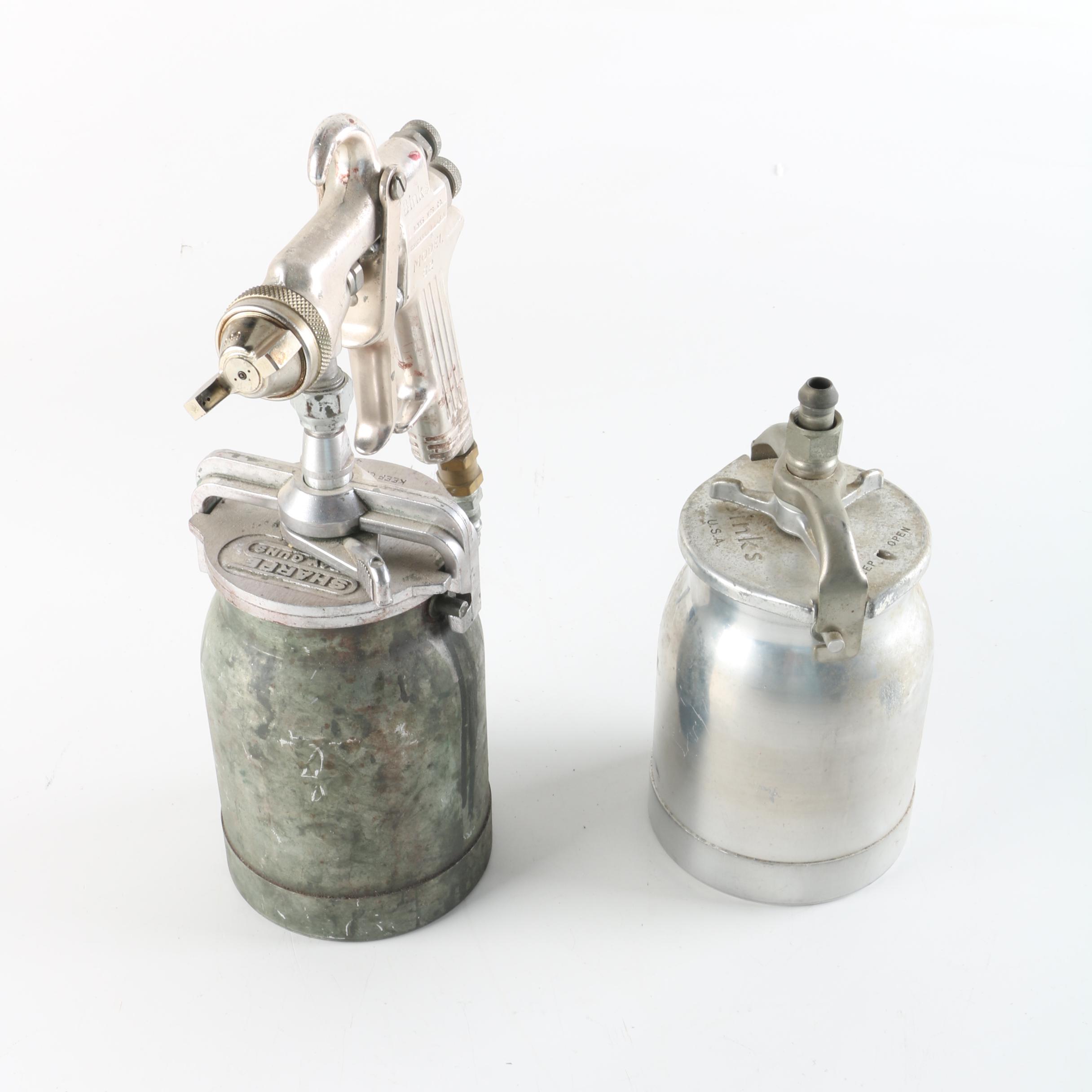 Binks Model 62 Spray Gun with Sharpe Pressure Pot