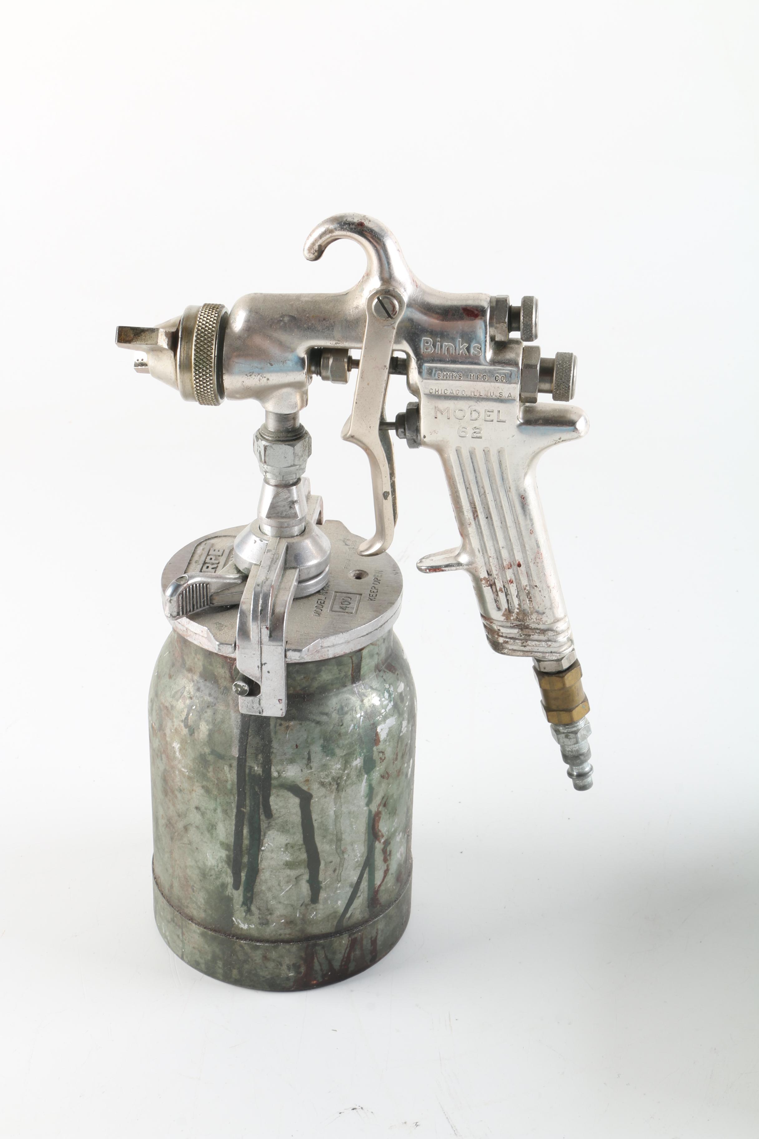 Binks Model 62 Spray Gun with Sharpe Pressure Pot