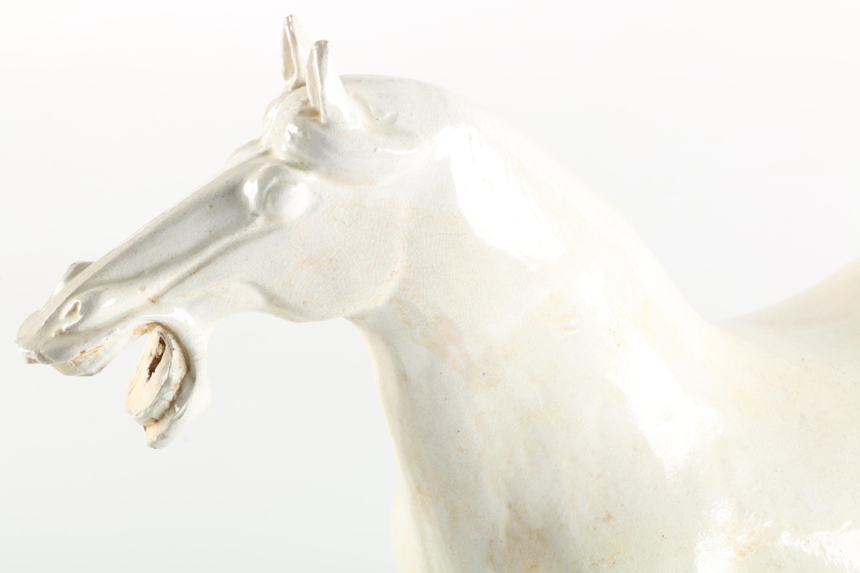 Tang Dynasty Style Ceramic Horse Figurine