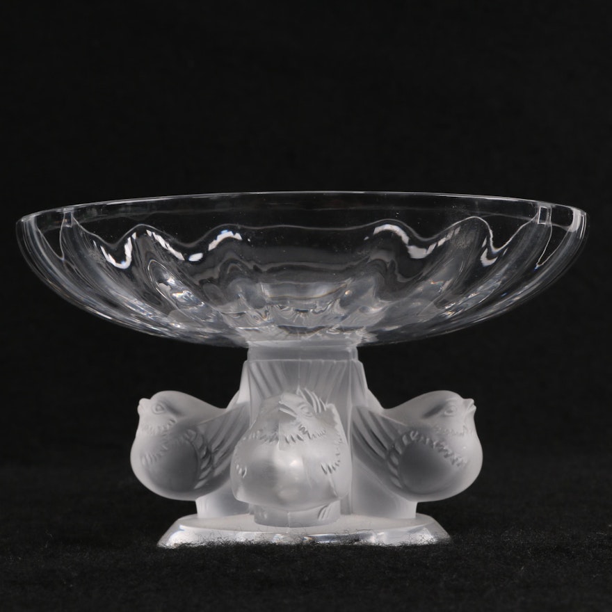 Lalique Crystal "Nogent" Compote
