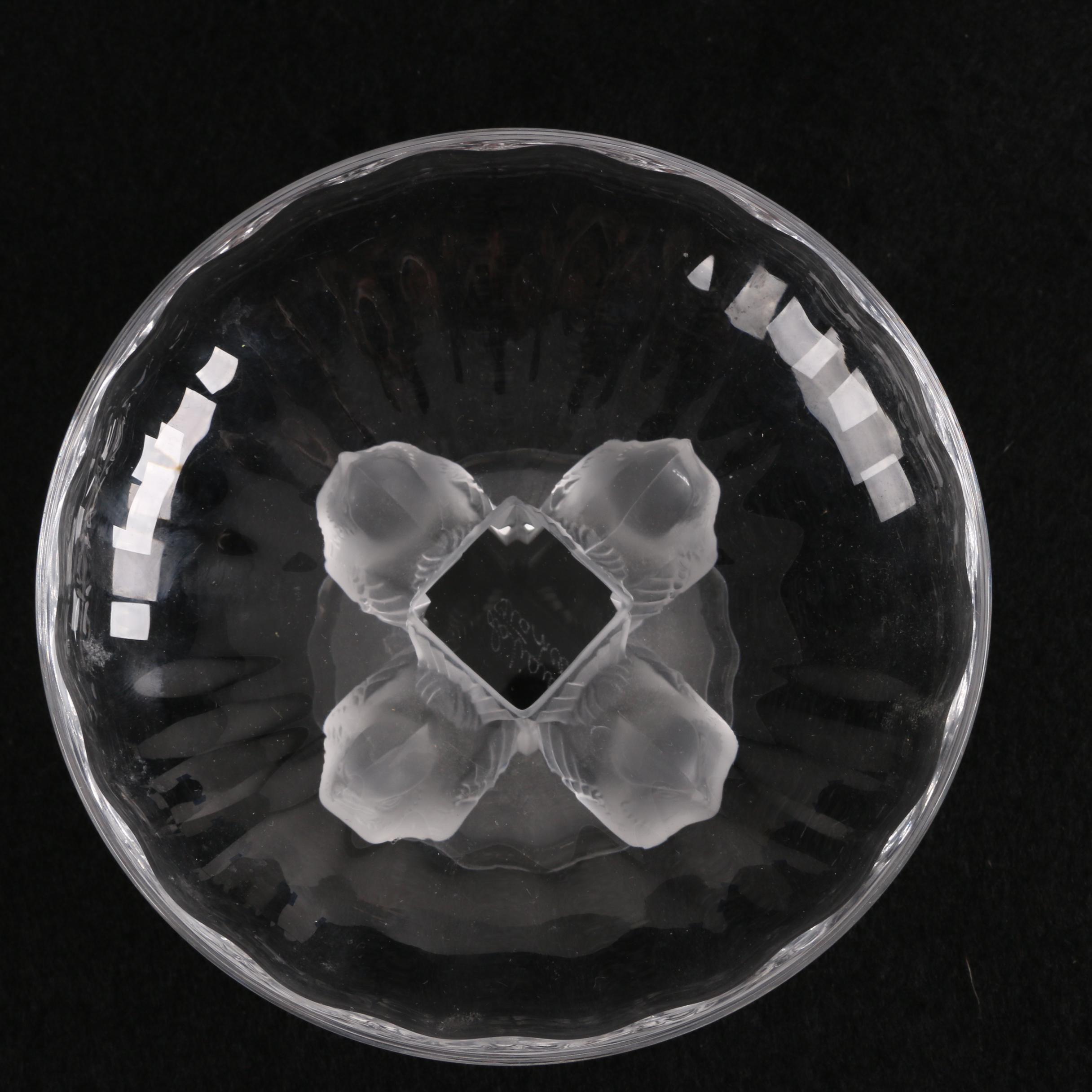 Lalique Crystal "Nogent" Compote