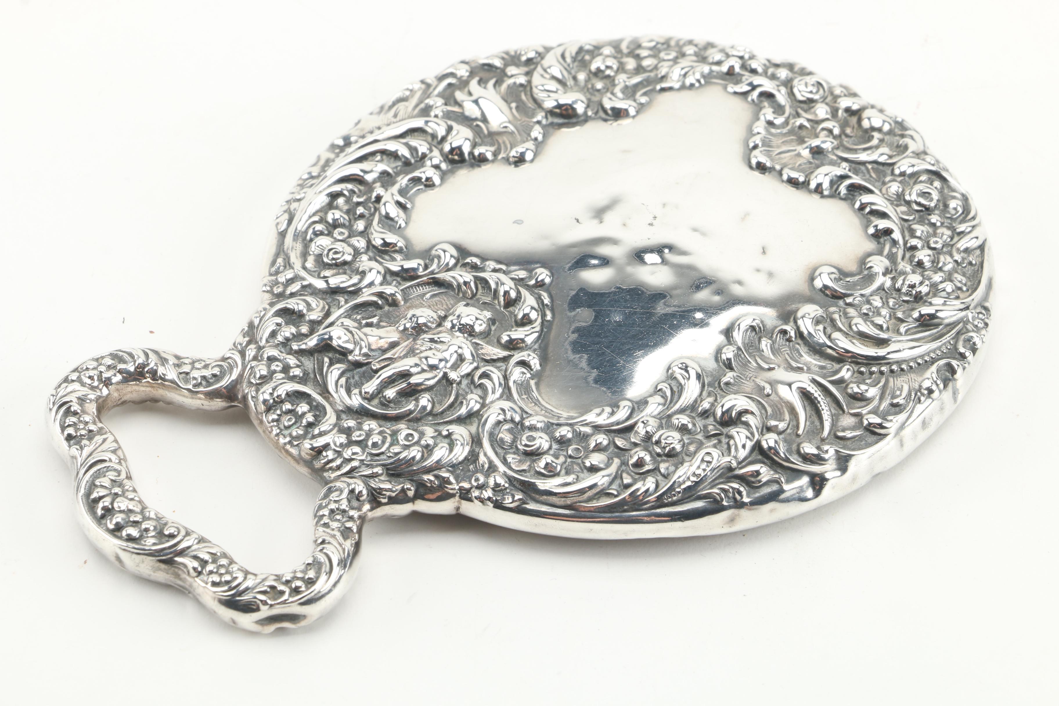 Unger Brothers Sterling Handled Brushes with Other Sterling Vanity Accessories